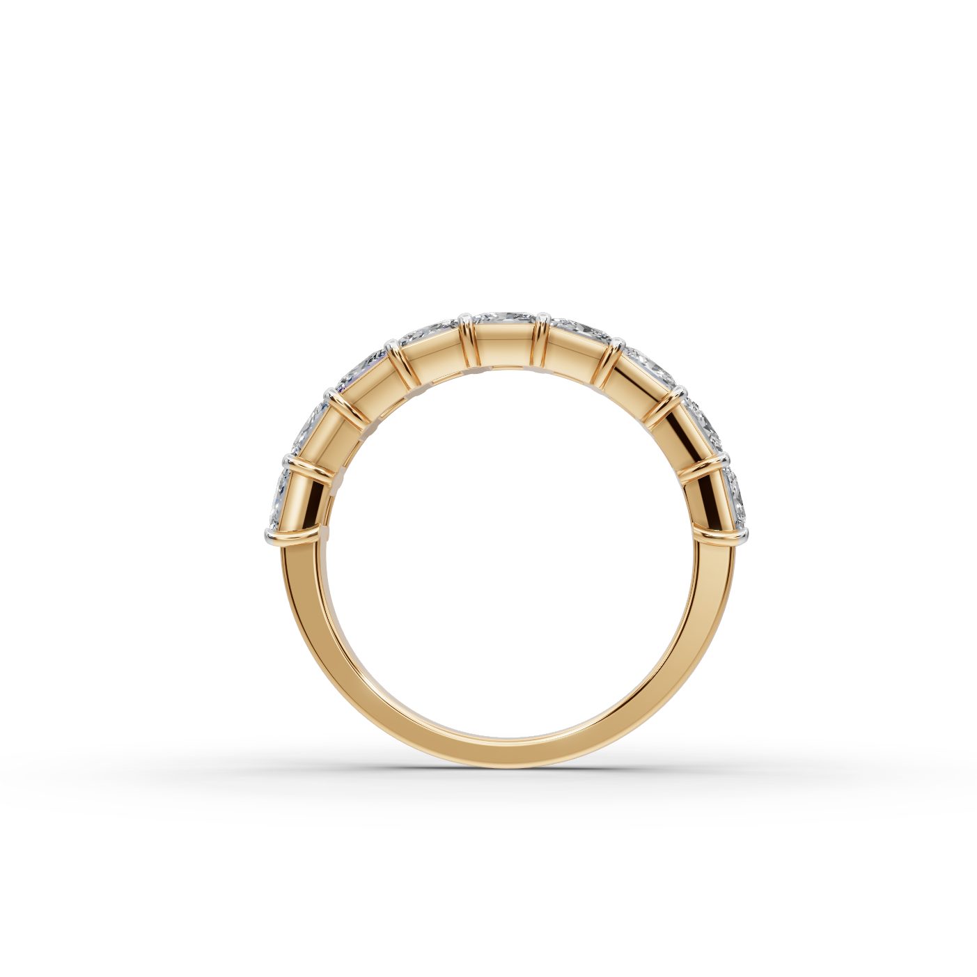 Morning Trail Princess Lab-Grown Diamond Bands Ring in yellow gold