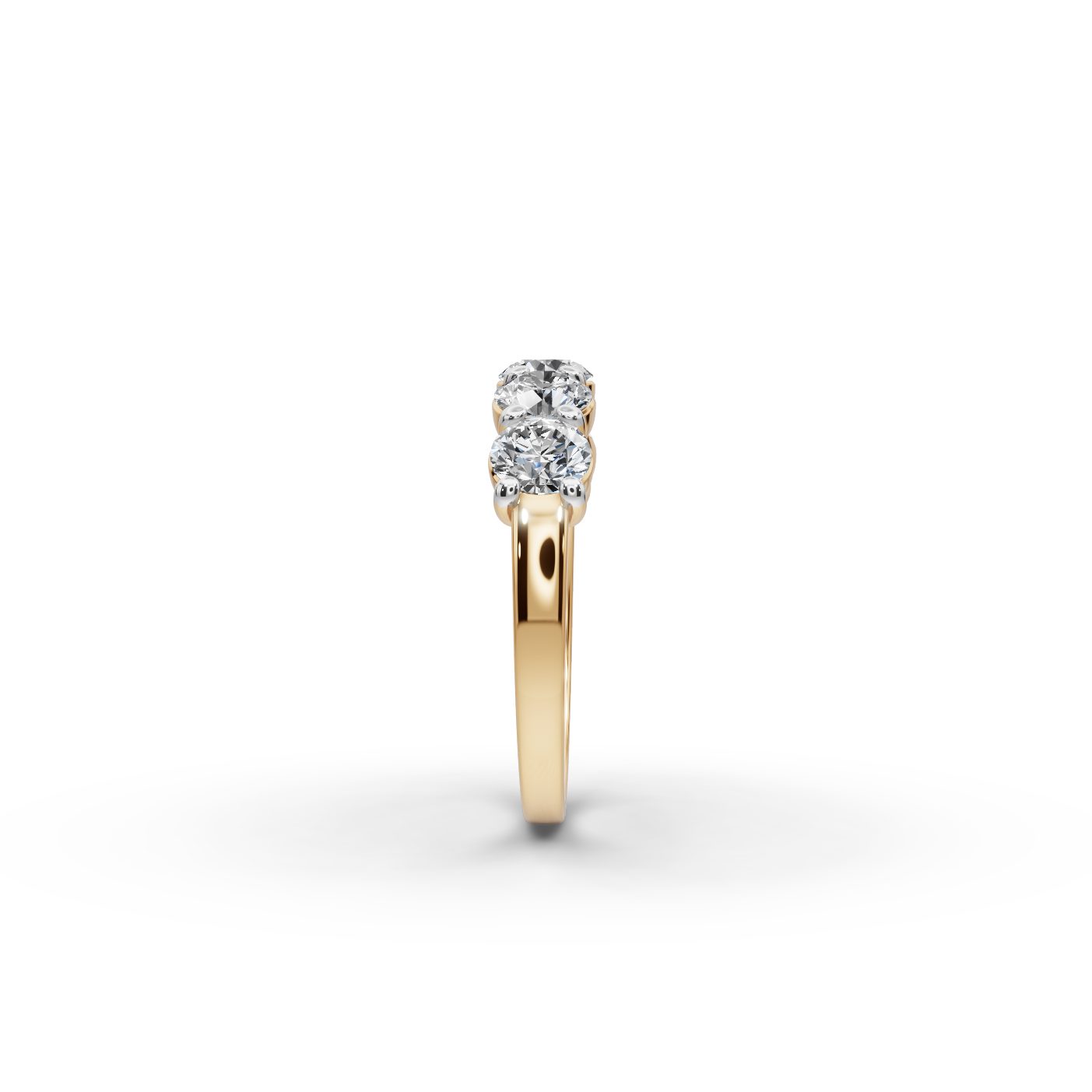 Delicate Glow Round Lab-Grown Diamond Five Stone Ring in yellow gold