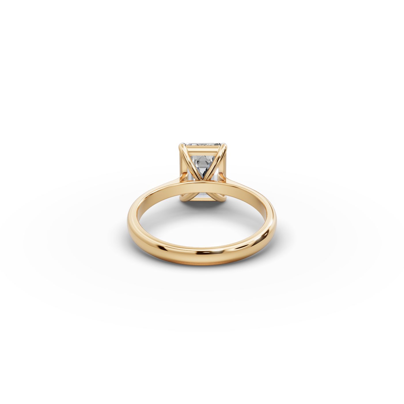 Radiant Reverie Emerald Lab-Grown Diamond Solitaire Ring in yellow gold