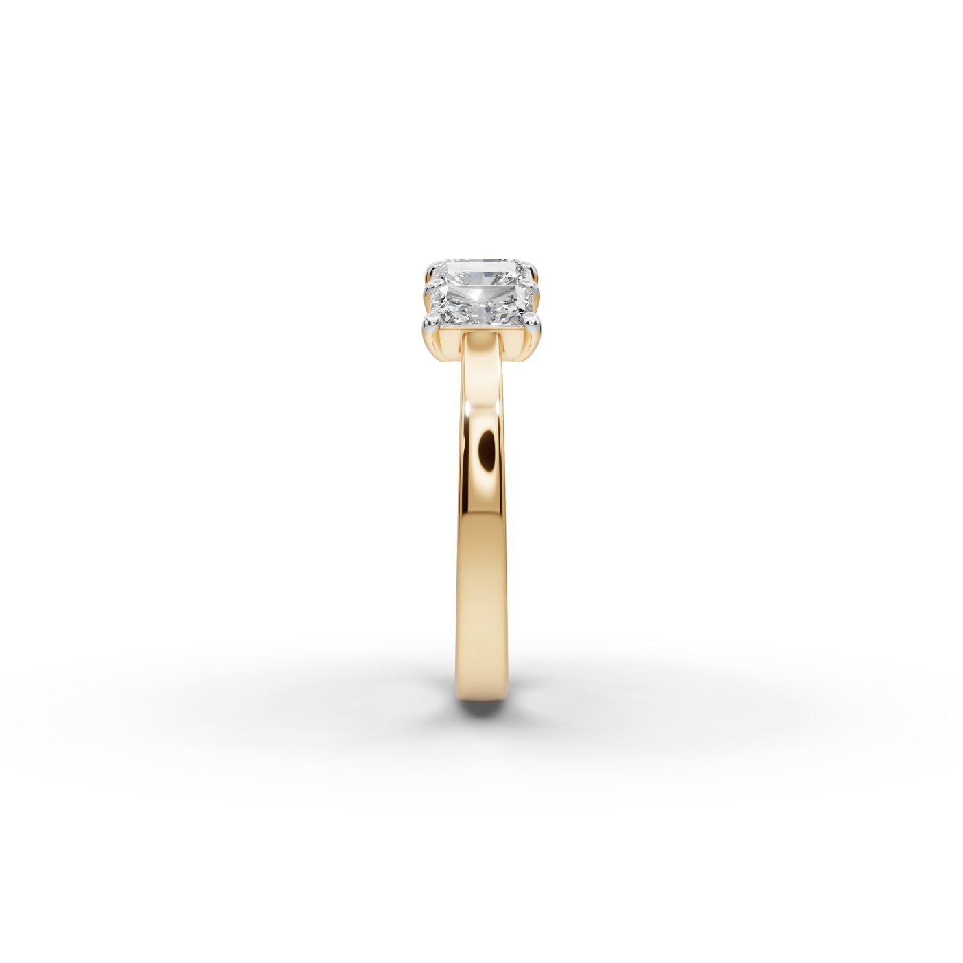 Everlasting Muse Radiant Lab-Grown Diamond Five Stone Ring in yellow gold