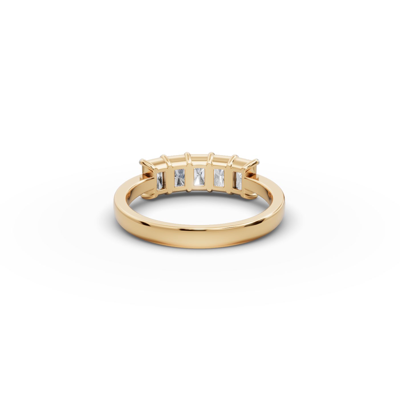 Everlasting Muse Radiant Lab-Grown Diamond Five Stone Ring in yellow gold