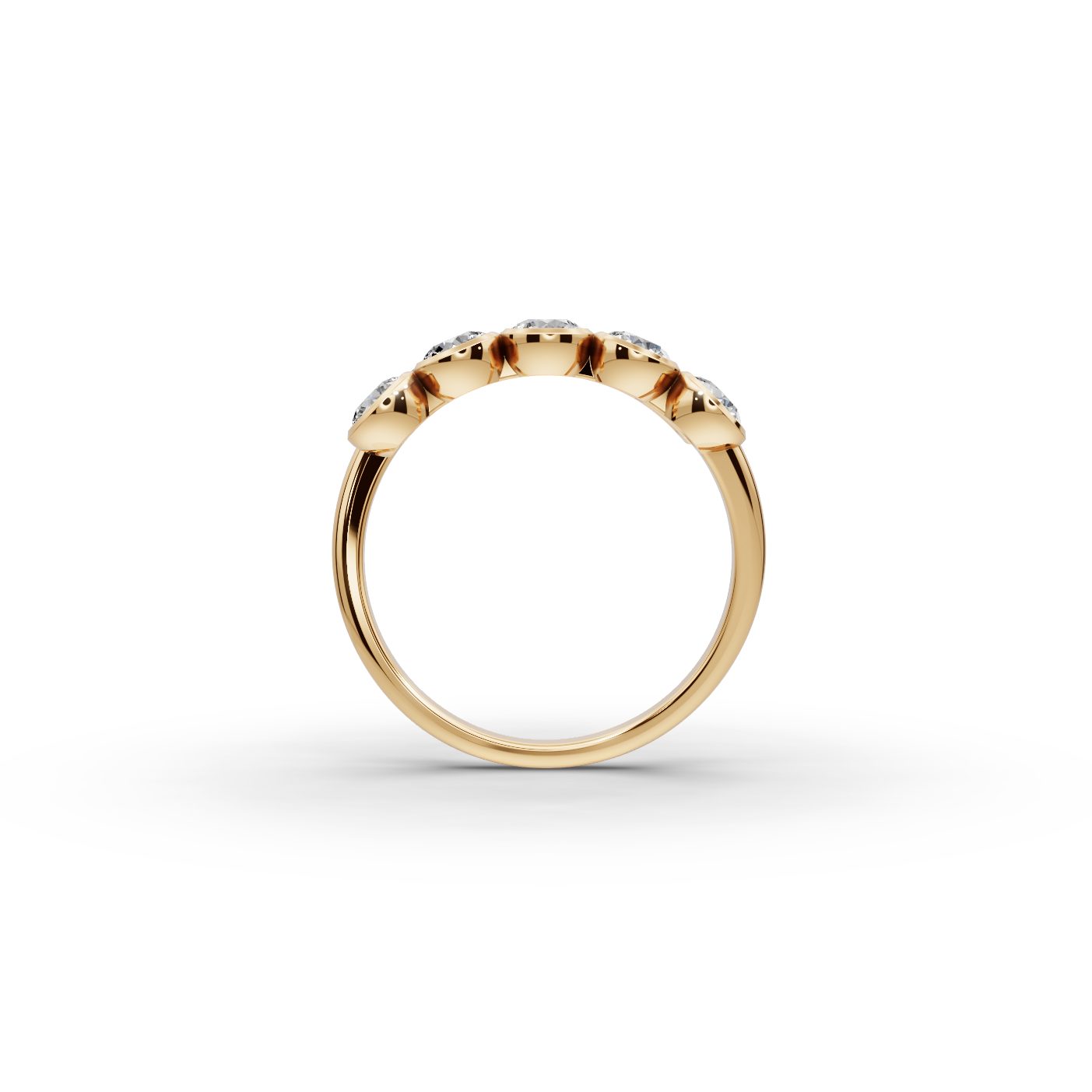 Midnight Glow Emerald Lab-Grown Diamond Cocktail Ring in yellow gold
