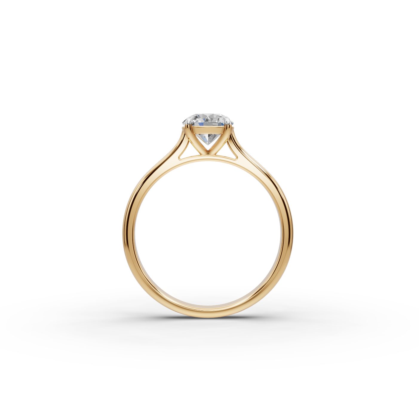 Brilliant Promise Round Lab-Grown Diamond Solitaire Ring in yellow gold