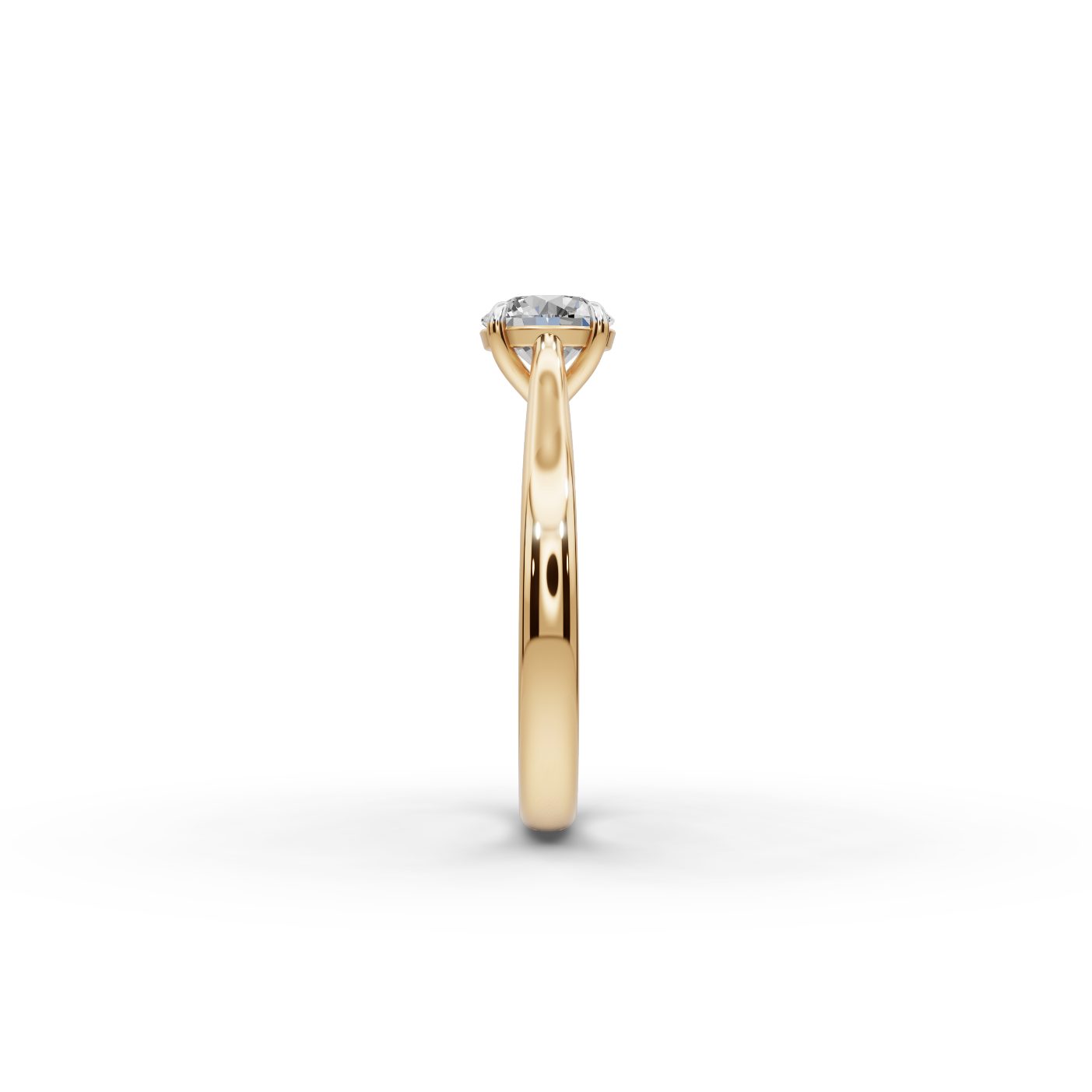 Brilliant Promise Round Lab-Grown Diamond Solitaire Ring in yellow gold