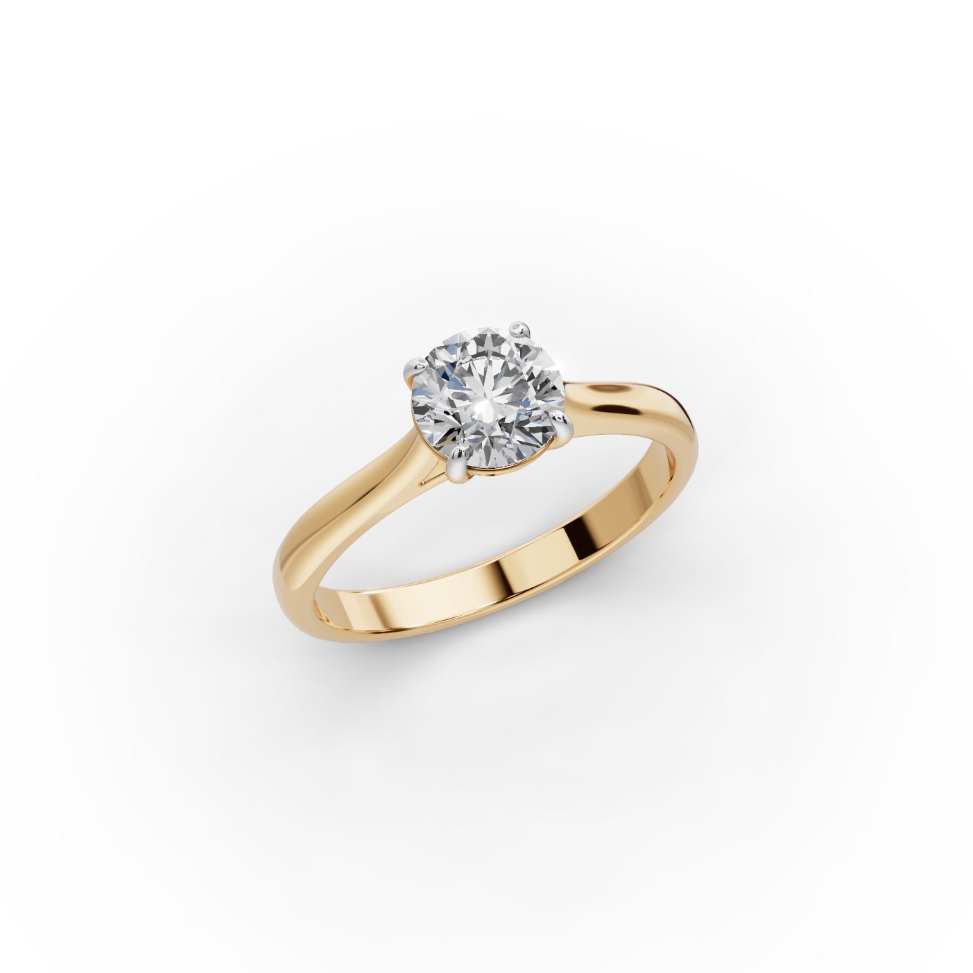 Brilliant Promise Round Lab-Grown Diamond Solitaire Ring in yellow gold