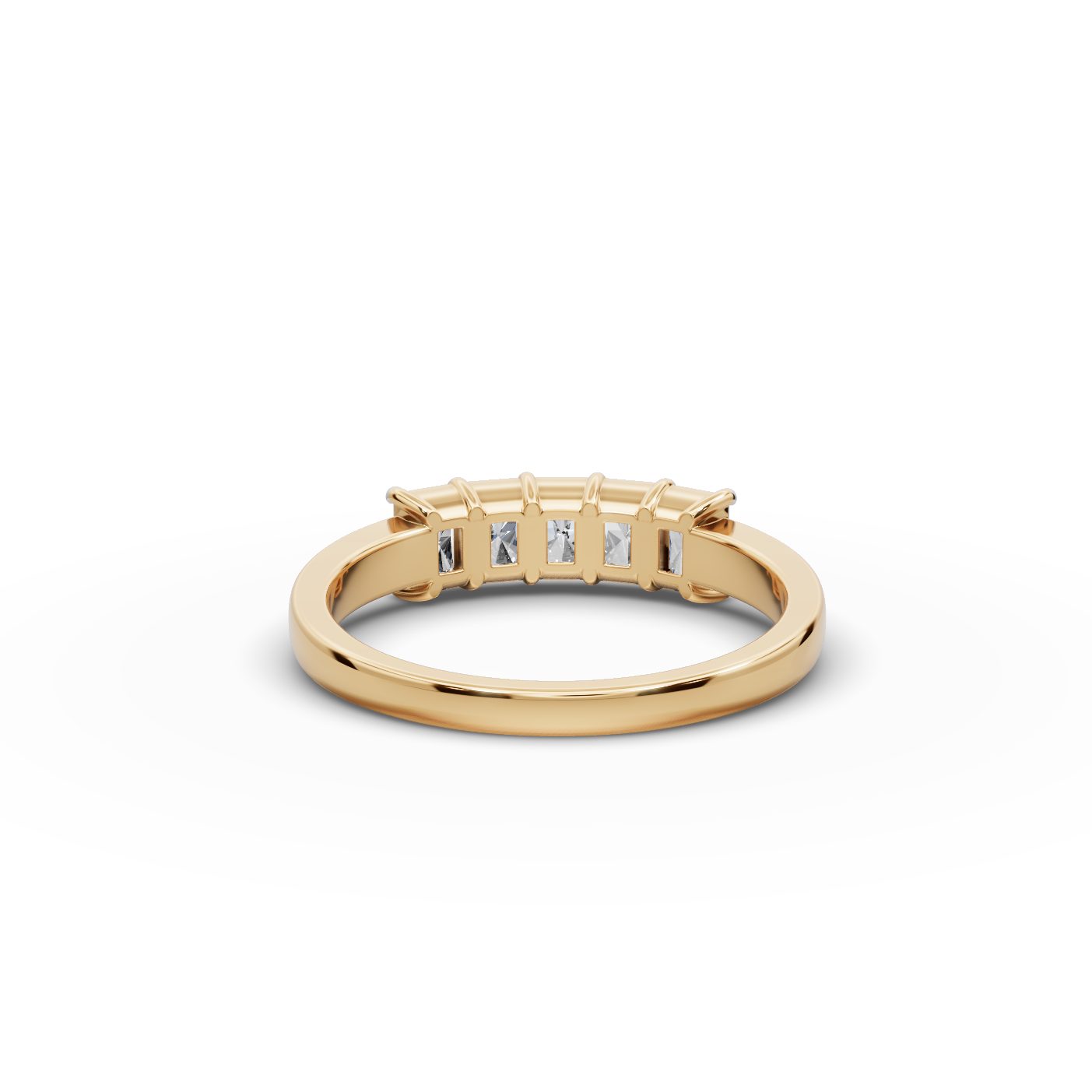 Brilliant Grace Radiant Lab-Grown Diamond Five Stone Ring in yellow gold