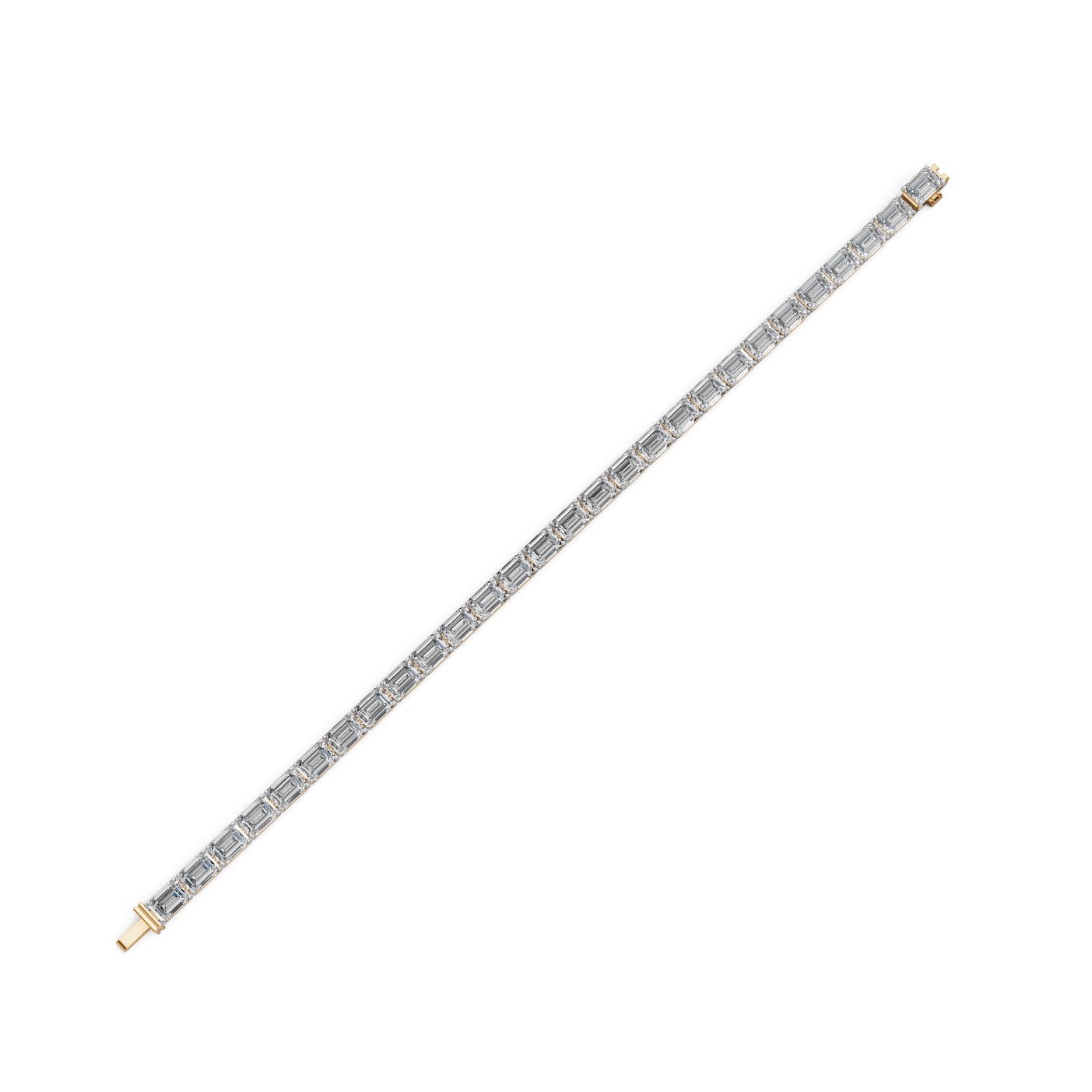 Eternal Reverie Emerald Lab-Grown Diamond Tennis Bracelet in yellow gold