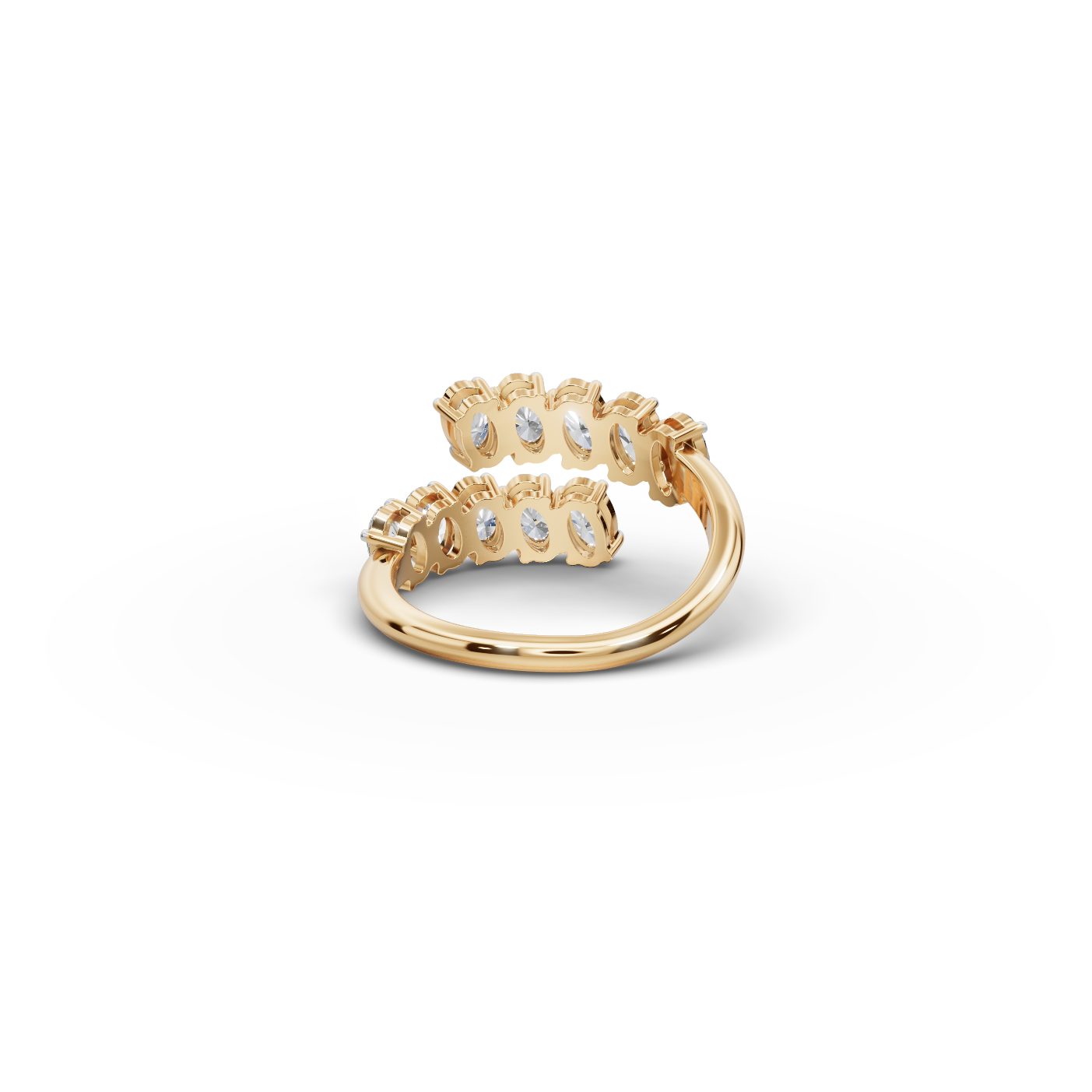 Celestial Bloom Oval Lab-Grown Diamond Cocktail Ring in yellow gold