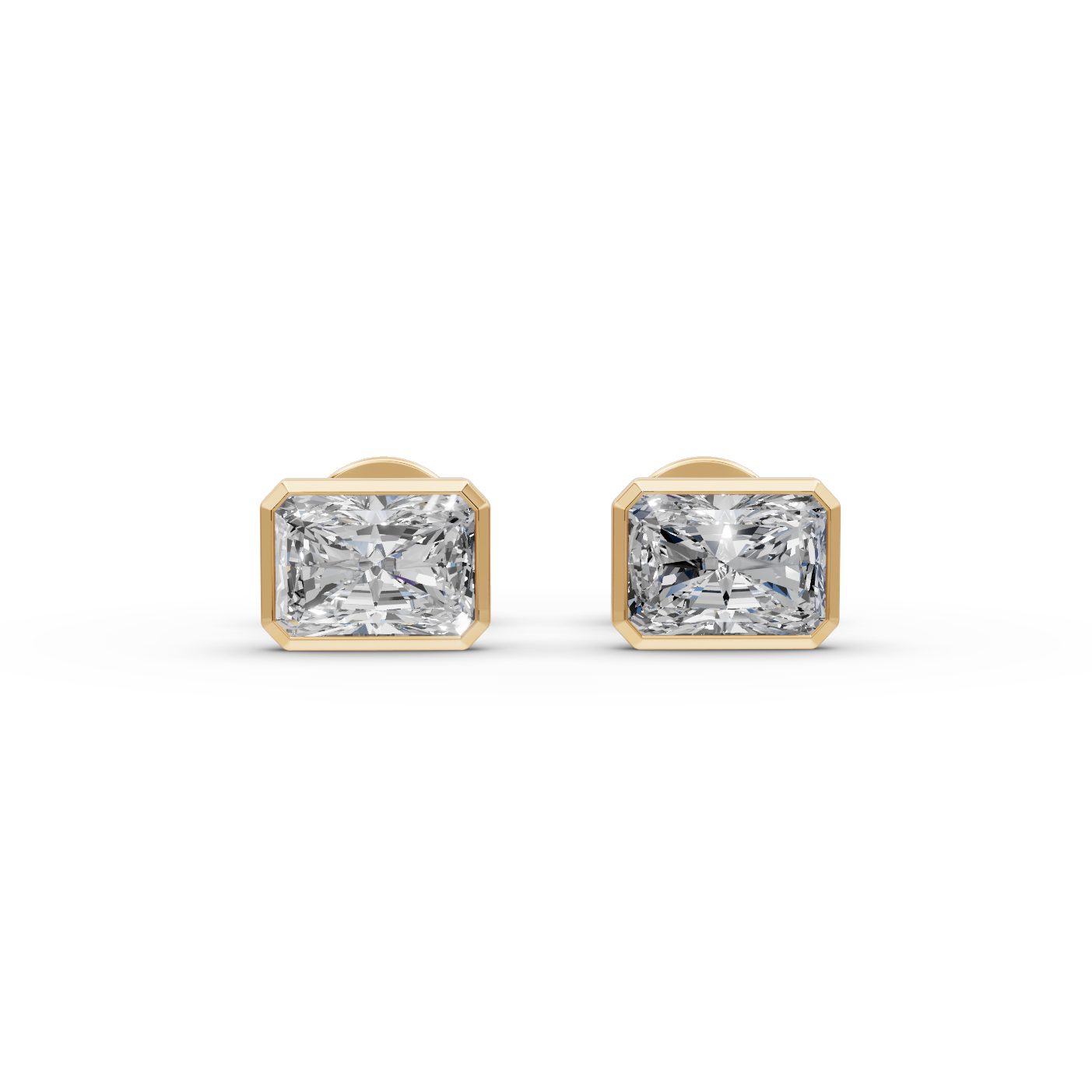 Endless Light Radiant Lab-Grown Diamond Studs Earring in yellow gold