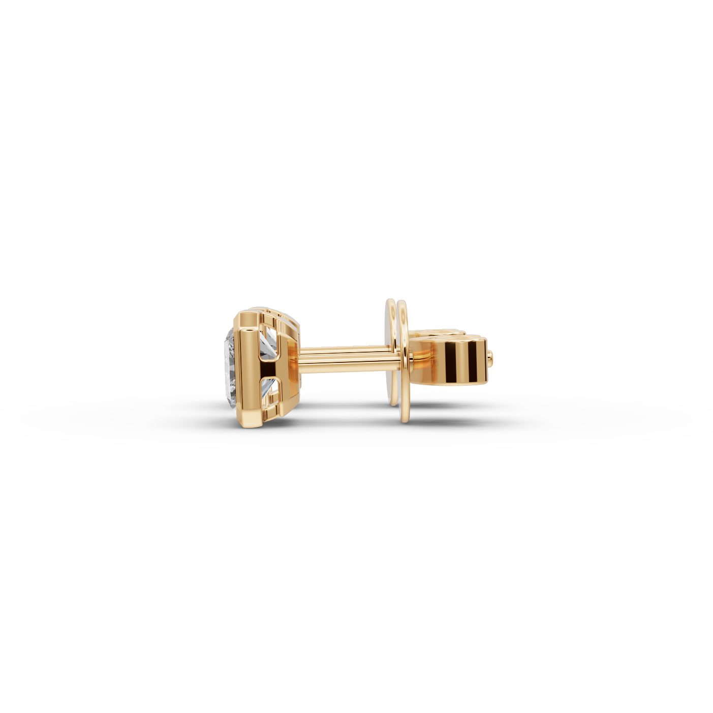 Endless Light Radiant Lab-Grown Diamond Studs Earring in yellow gold