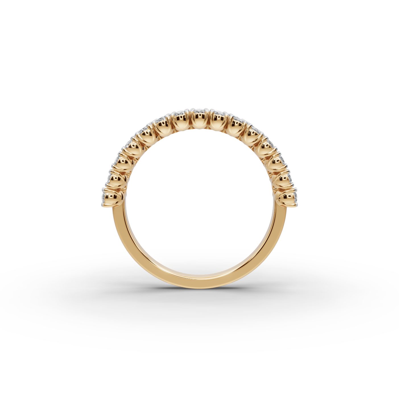Regal Cascade Pear Lab-Grown Diamond Bands Ring in yellow gold