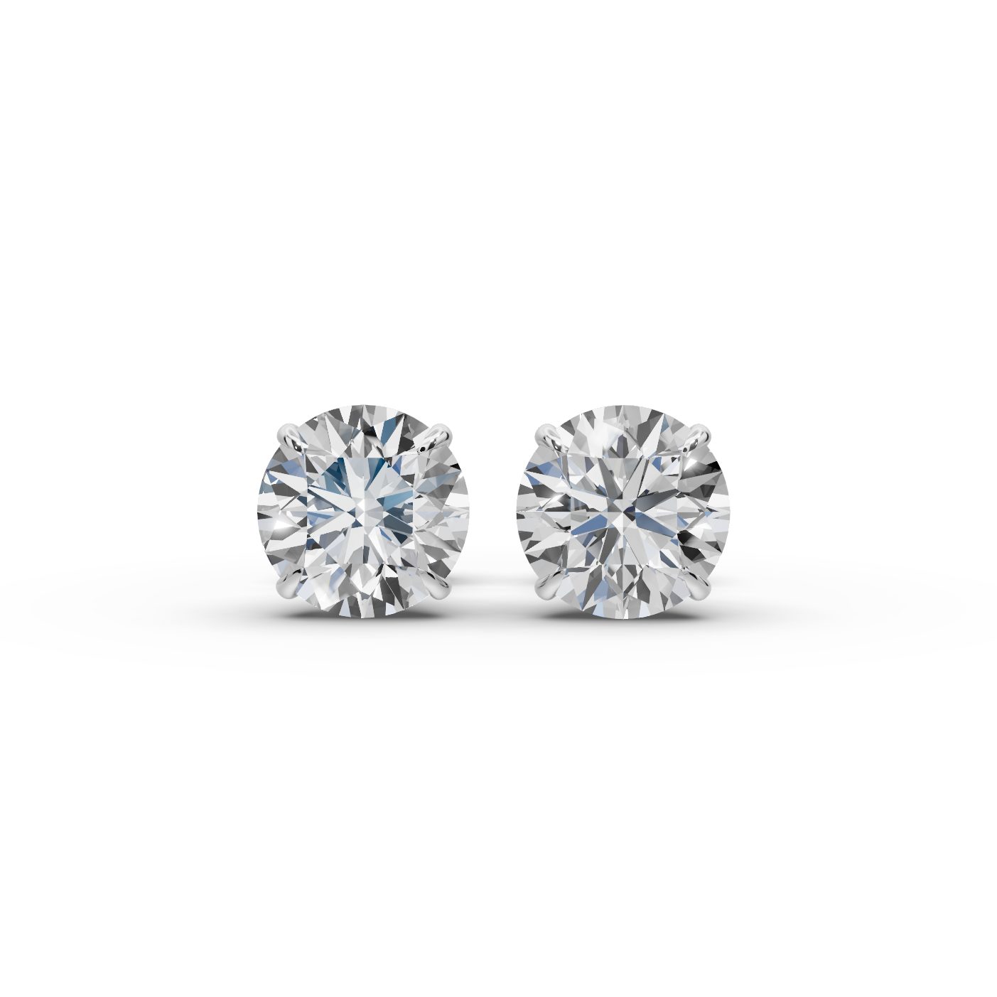 Delicate Ember Round Lab-Grown Diamond Studs Earring in yellow gold