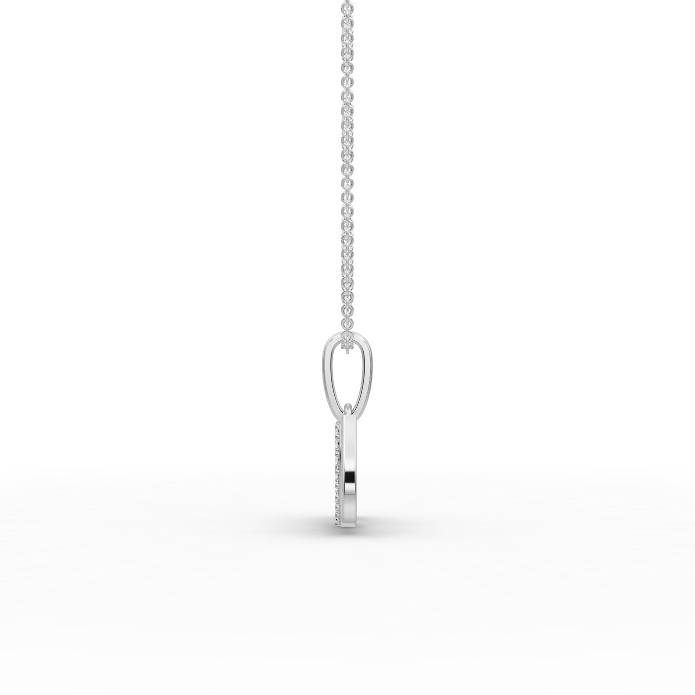 Regal Muse I Love You Lab-Grown Diamond Silver Pendant in silver