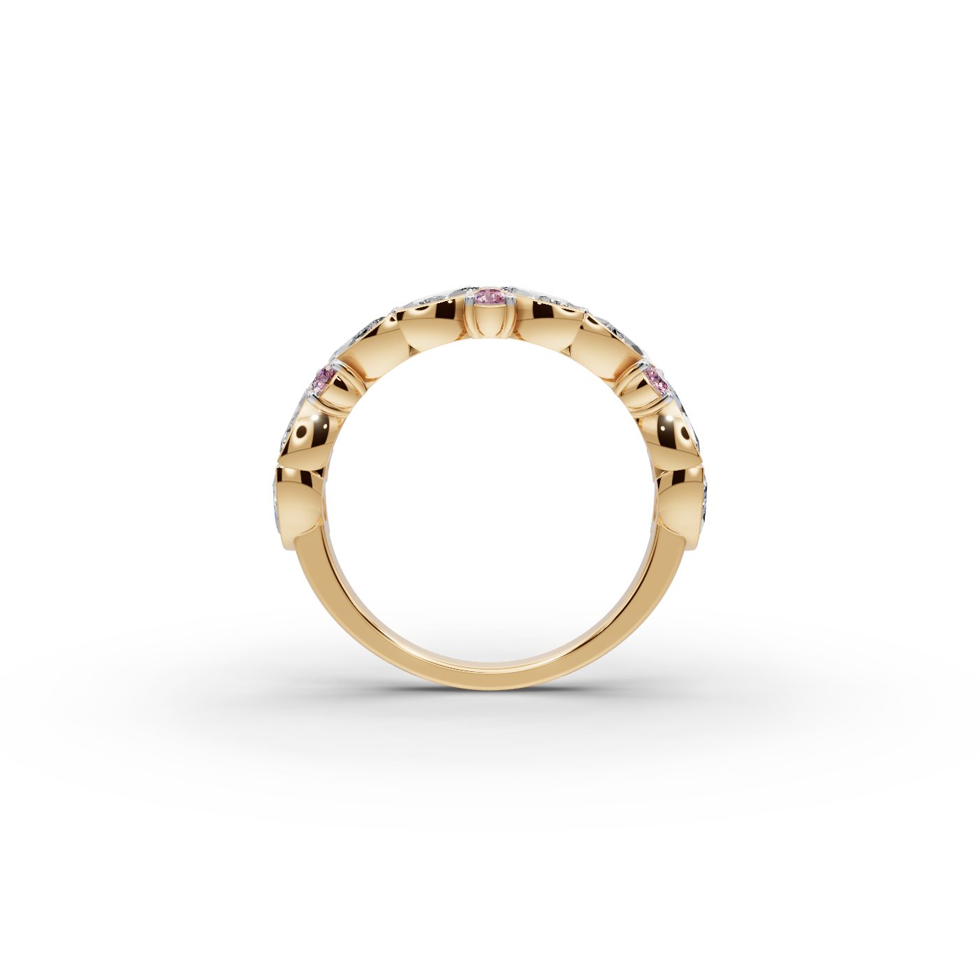 Royal Glow Marquise Lab-Grown Diamond Bands Ring in yellow gold