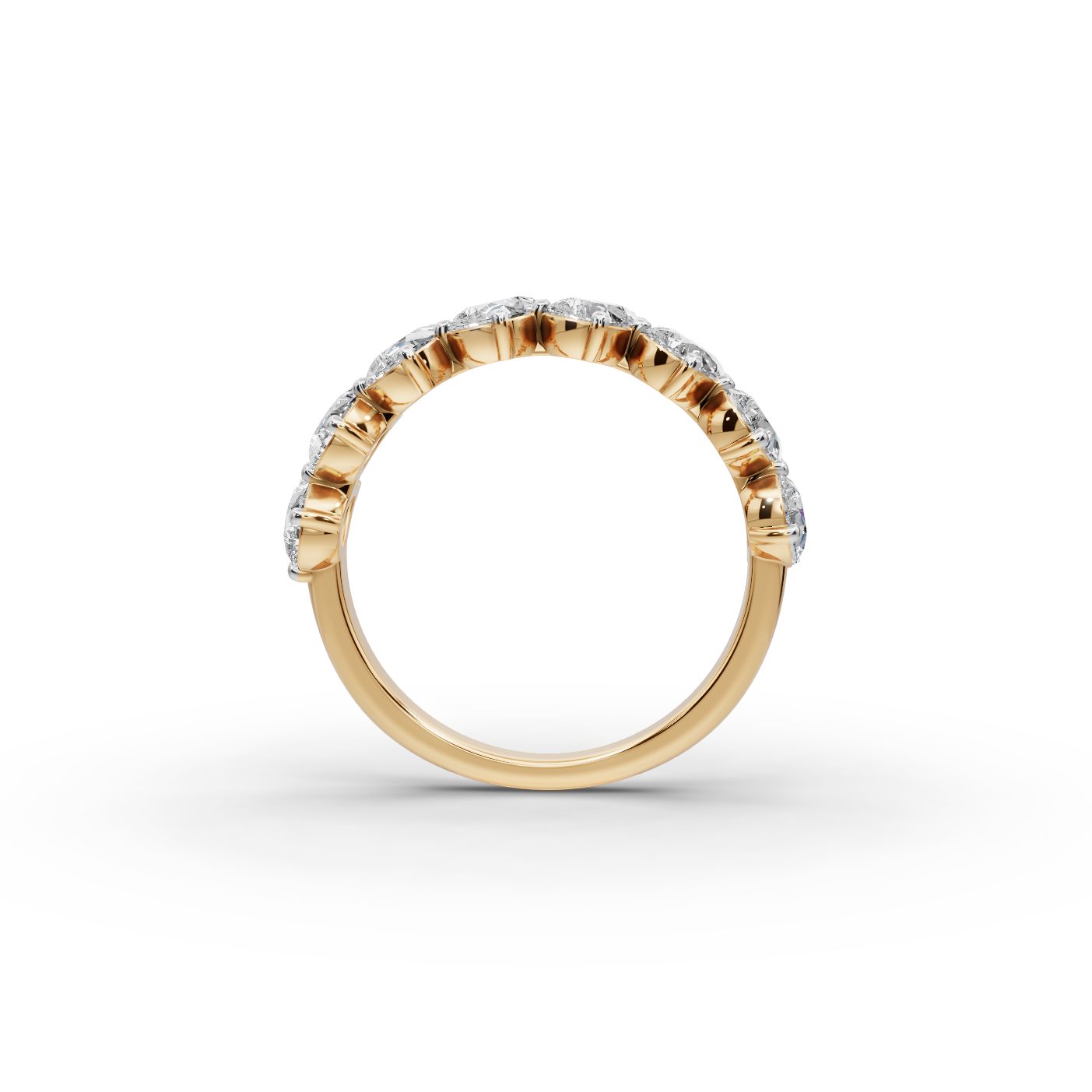 Iconic Grace Pear Lab-Grown Diamond Bands Ring in yellow gold