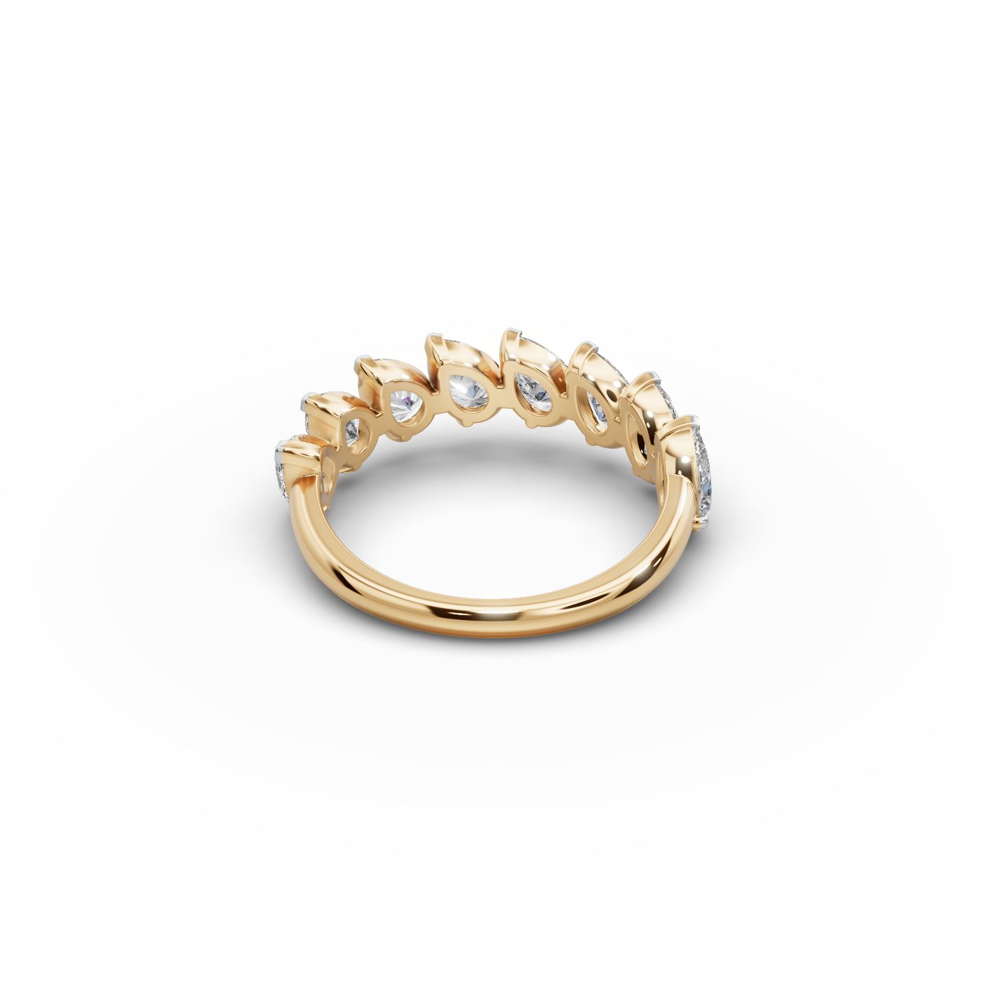 Iconic Grace Pear Lab-Grown Diamond Bands Ring in yellow gold