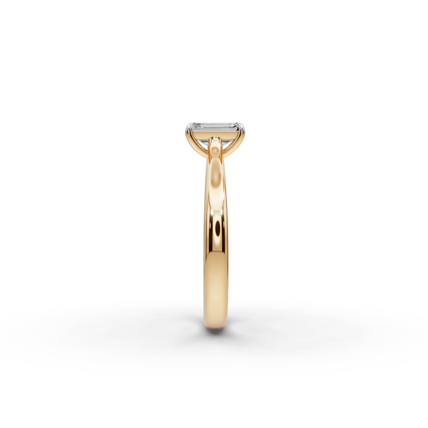 Pristine Bloom Emerald Lab-Grown Diamond Solitaire Ring in yellow gold