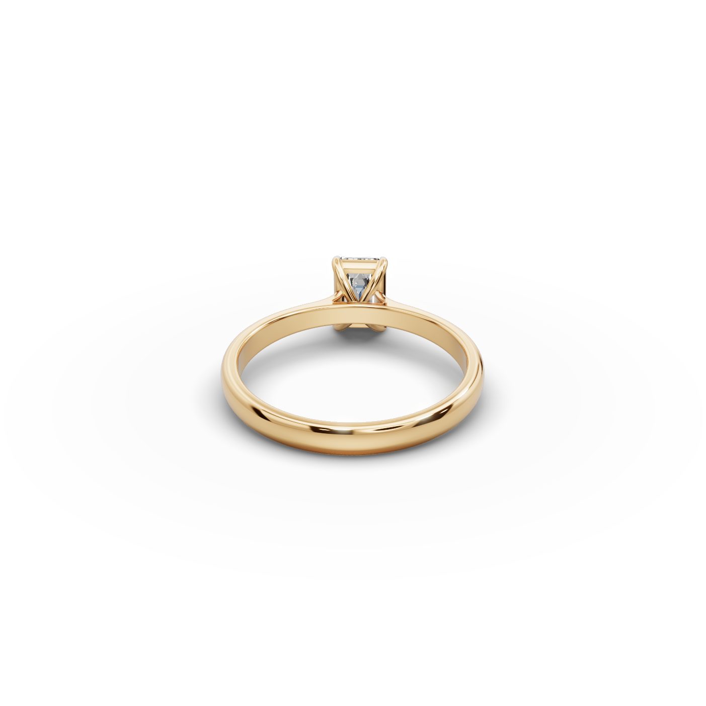 Pristine Bloom Emerald Lab-Grown Diamond Solitaire Ring in yellow gold