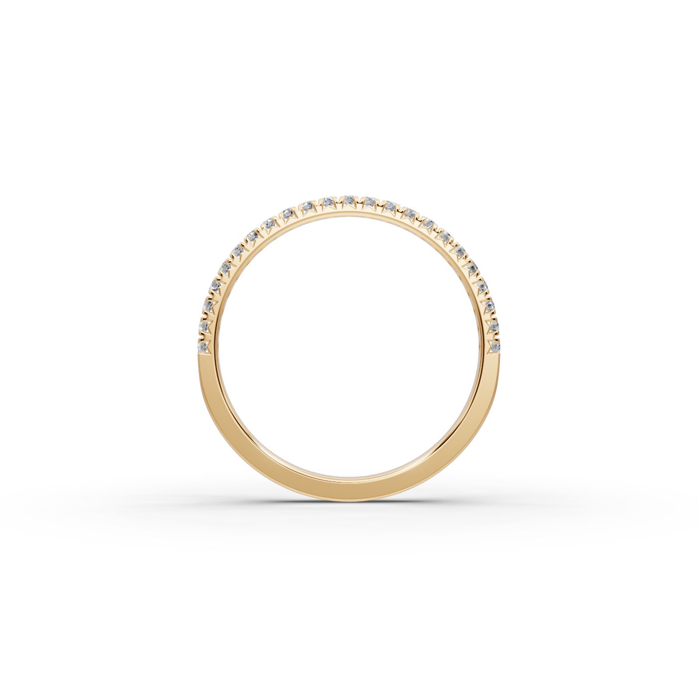 Elegant Signature Round Lab-Grown Diamond Eternity Ring in yellow gold