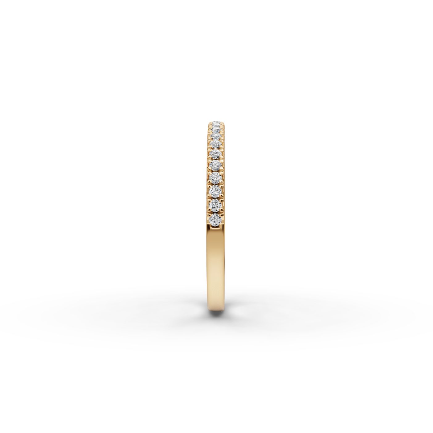 Elegant Signature Round Lab-Grown Diamond Eternity Ring in yellow gold