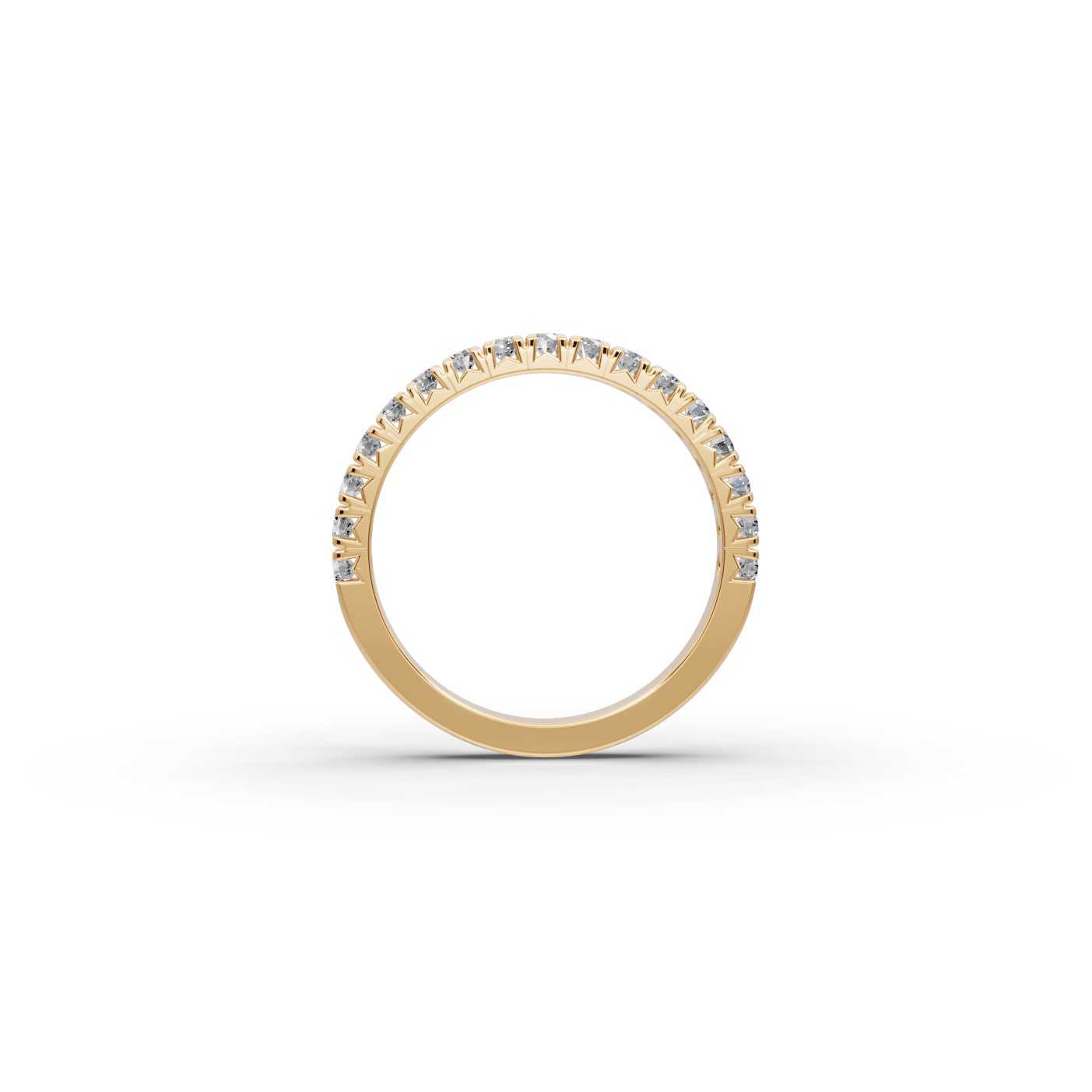 Elegant Promise Round Lab-Grown Diamond Eternity Ring in yellow gold
