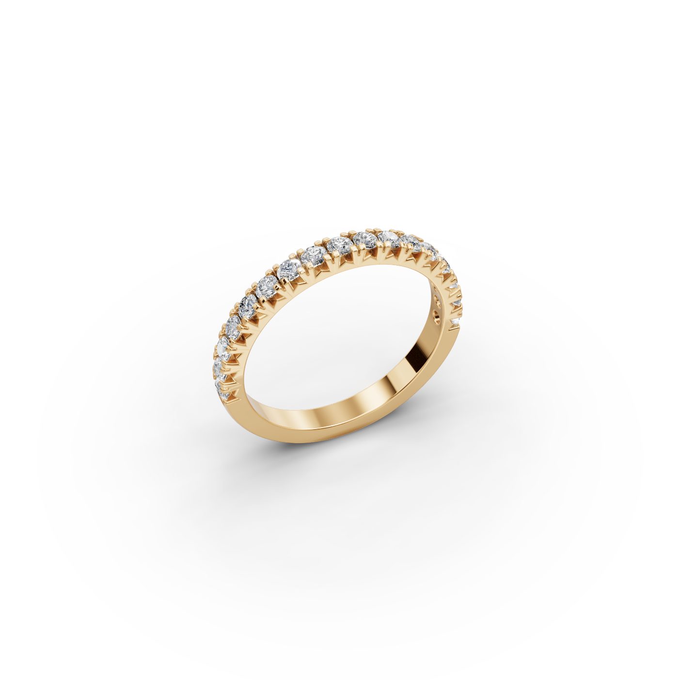 Elegant Promise Round Lab-Grown Diamond Eternity Ring in yellow gold