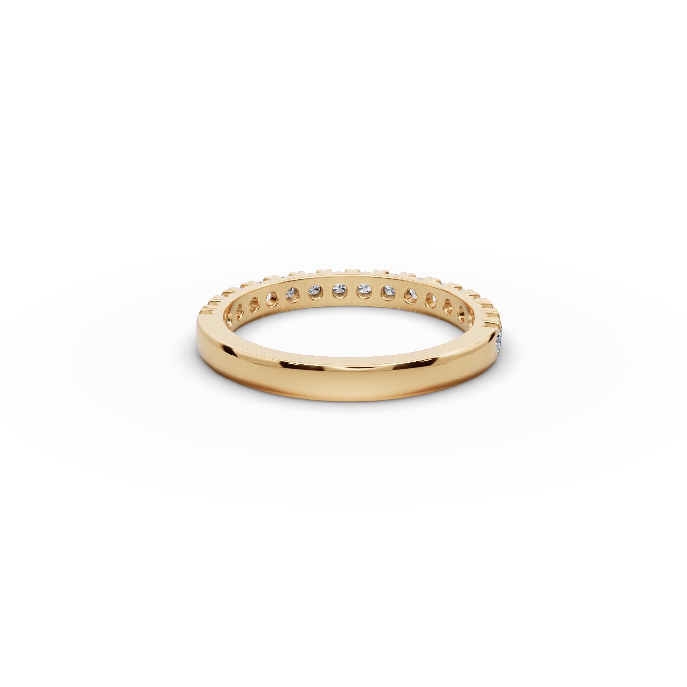 Elegant Promise Round Lab-Grown Diamond Eternity Ring in yellow gold