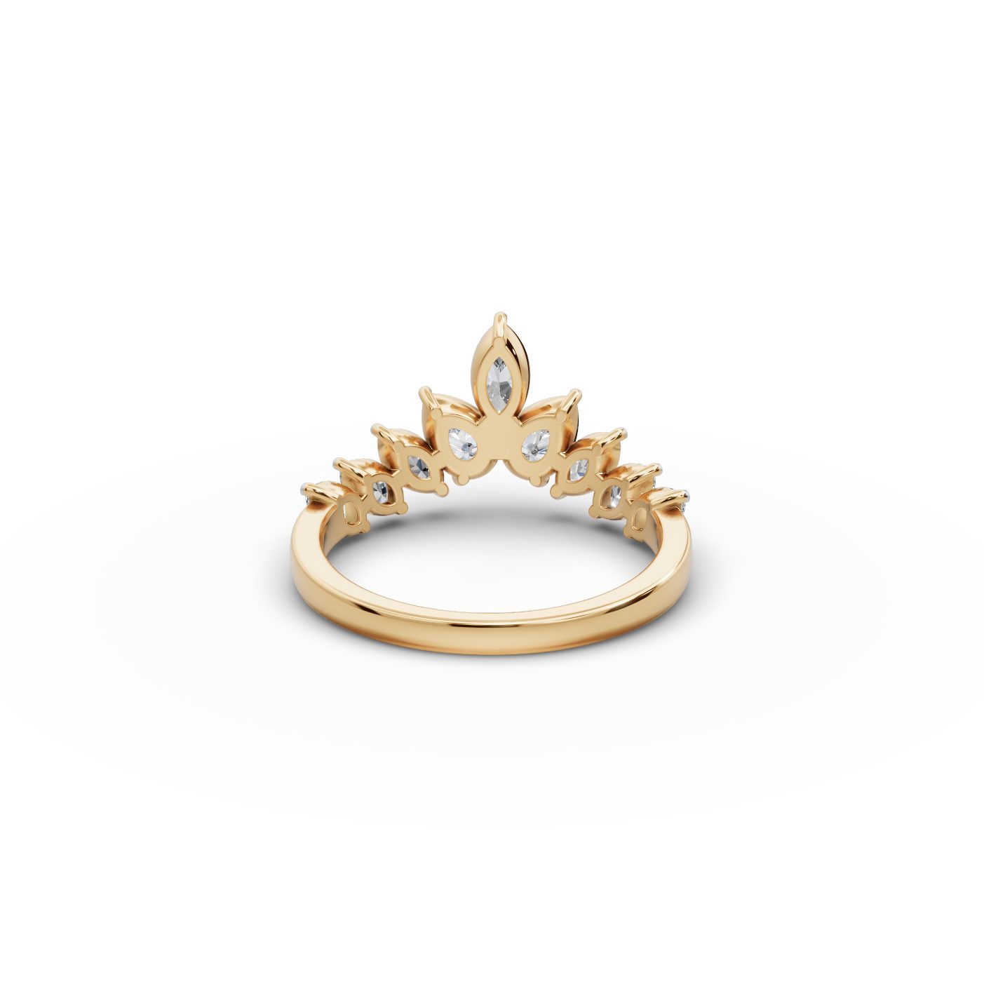 Timeless Ember Pear Lab-Grown Diamond Bands Ring in yellow gold