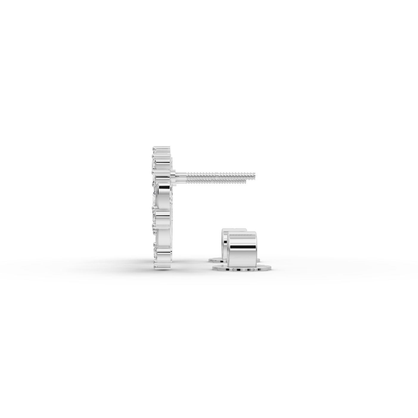Endless Glow Heart Stud Lab-Grown Diamond Silver Earring in silver