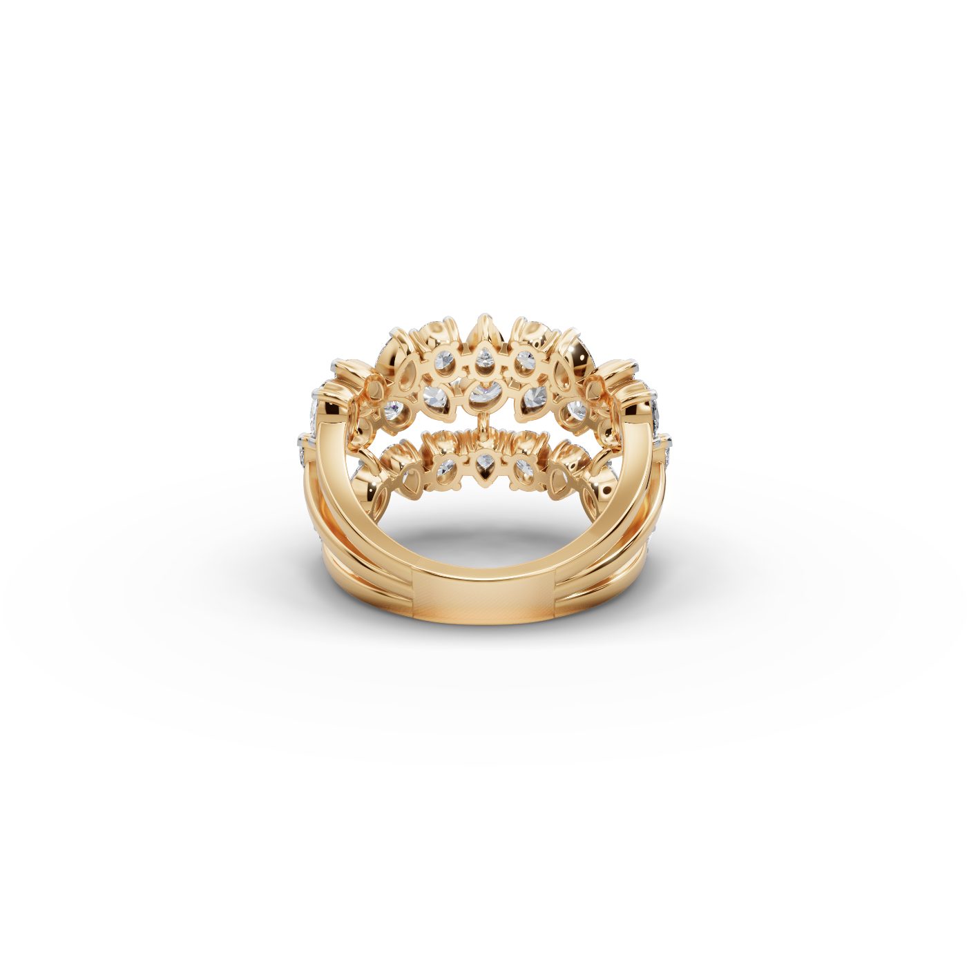Delicate Reverie Oval Lab-Grown Diamond Bands Ring in yellow gold