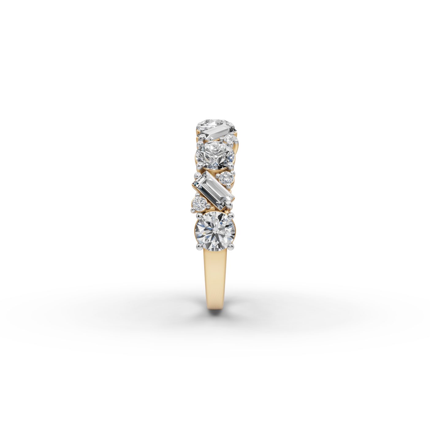 Timeless Promise Round Lab-Grown Diamond Bands Ring in yellow gold