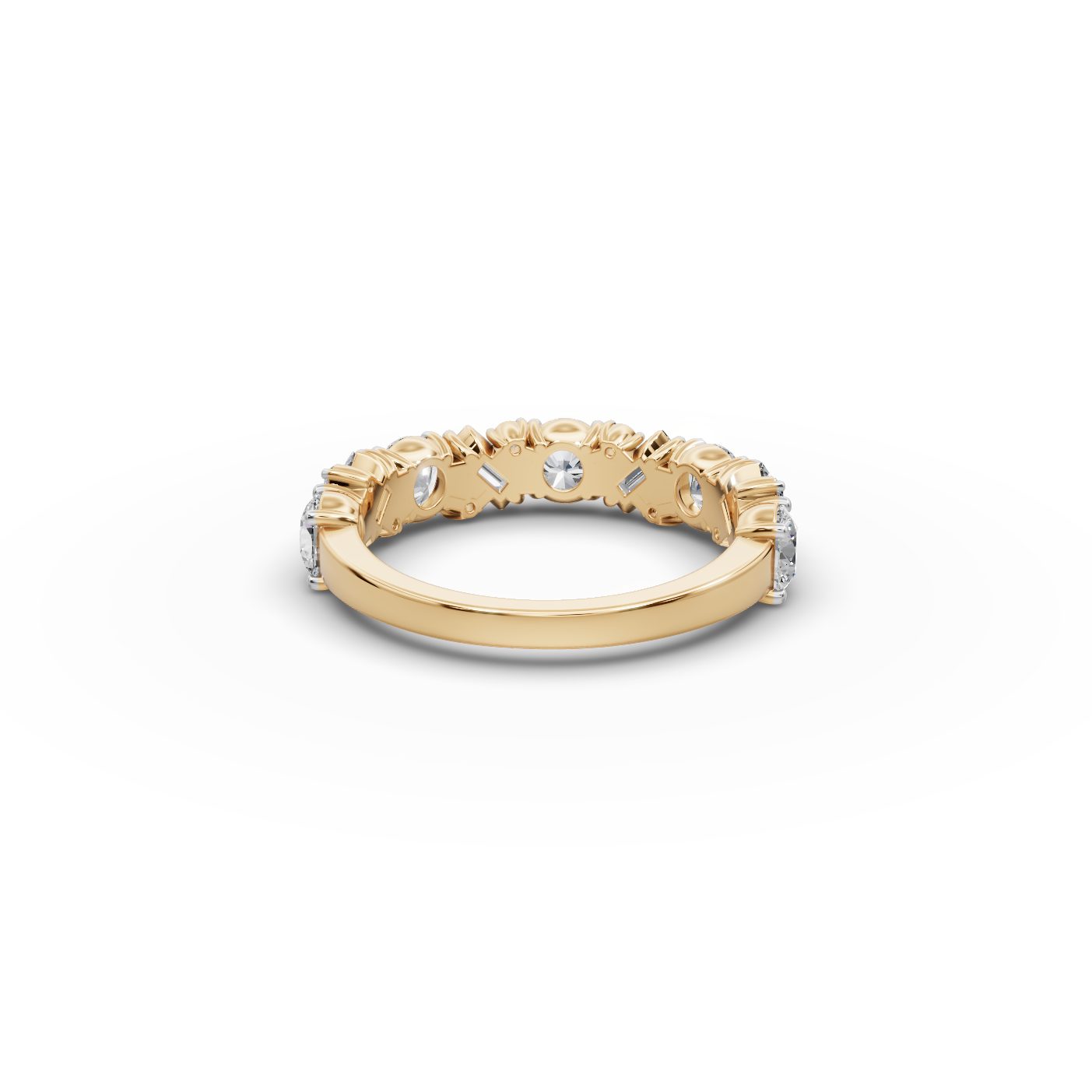 Timeless Promise Round Lab-Grown Diamond Bands Ring in yellow gold
