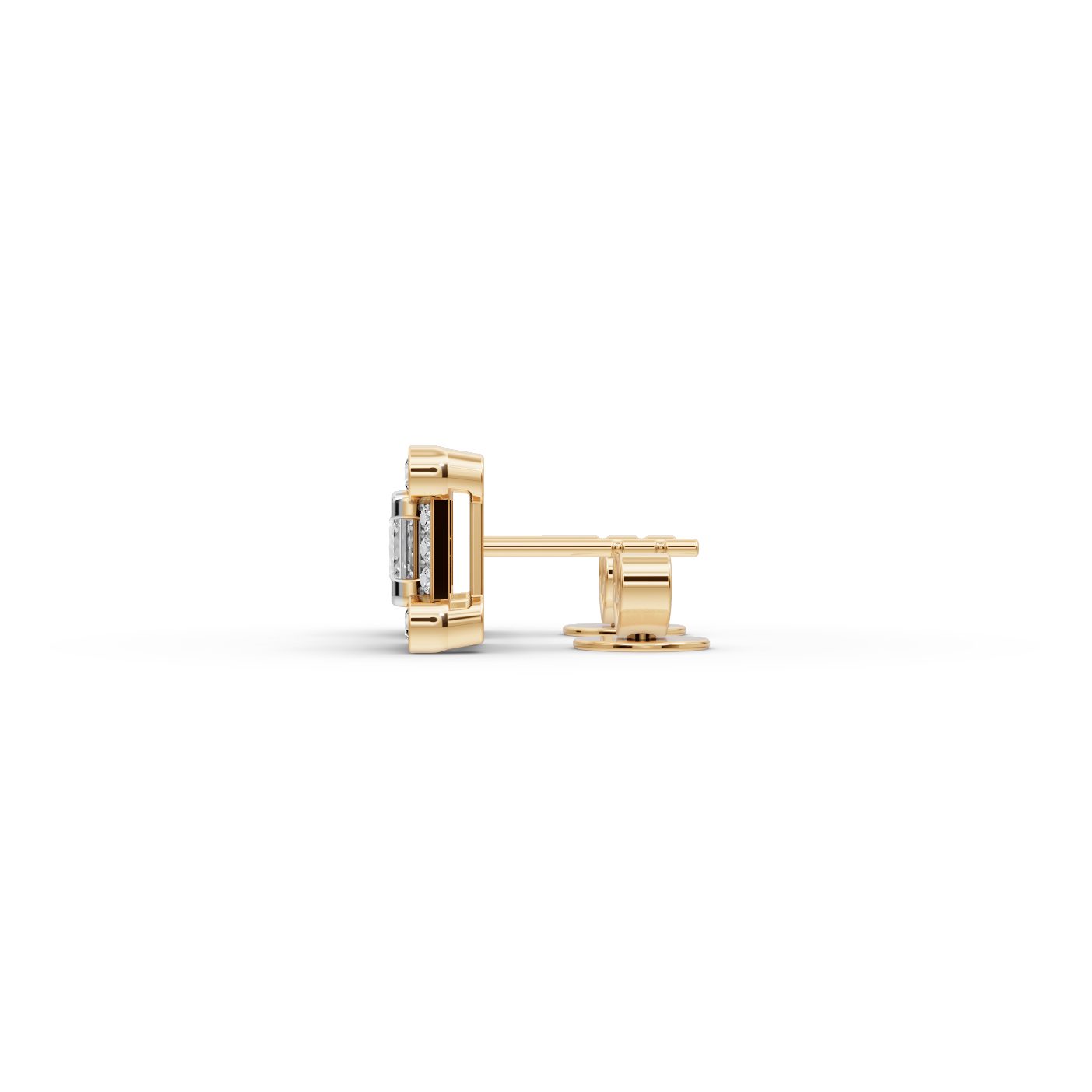 Infinite Muse Princess Lab-Grown Diamond Studs Earring in yellow gold