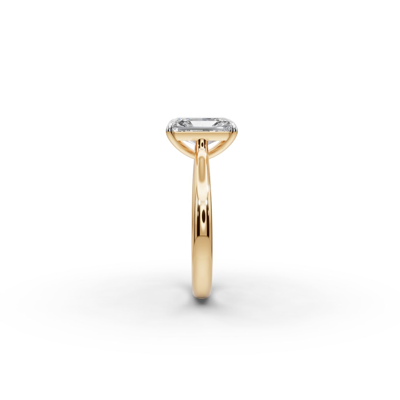 Infinite Glow Radiant Lab-Grown Diamond Solitaire Ring in yellow gold