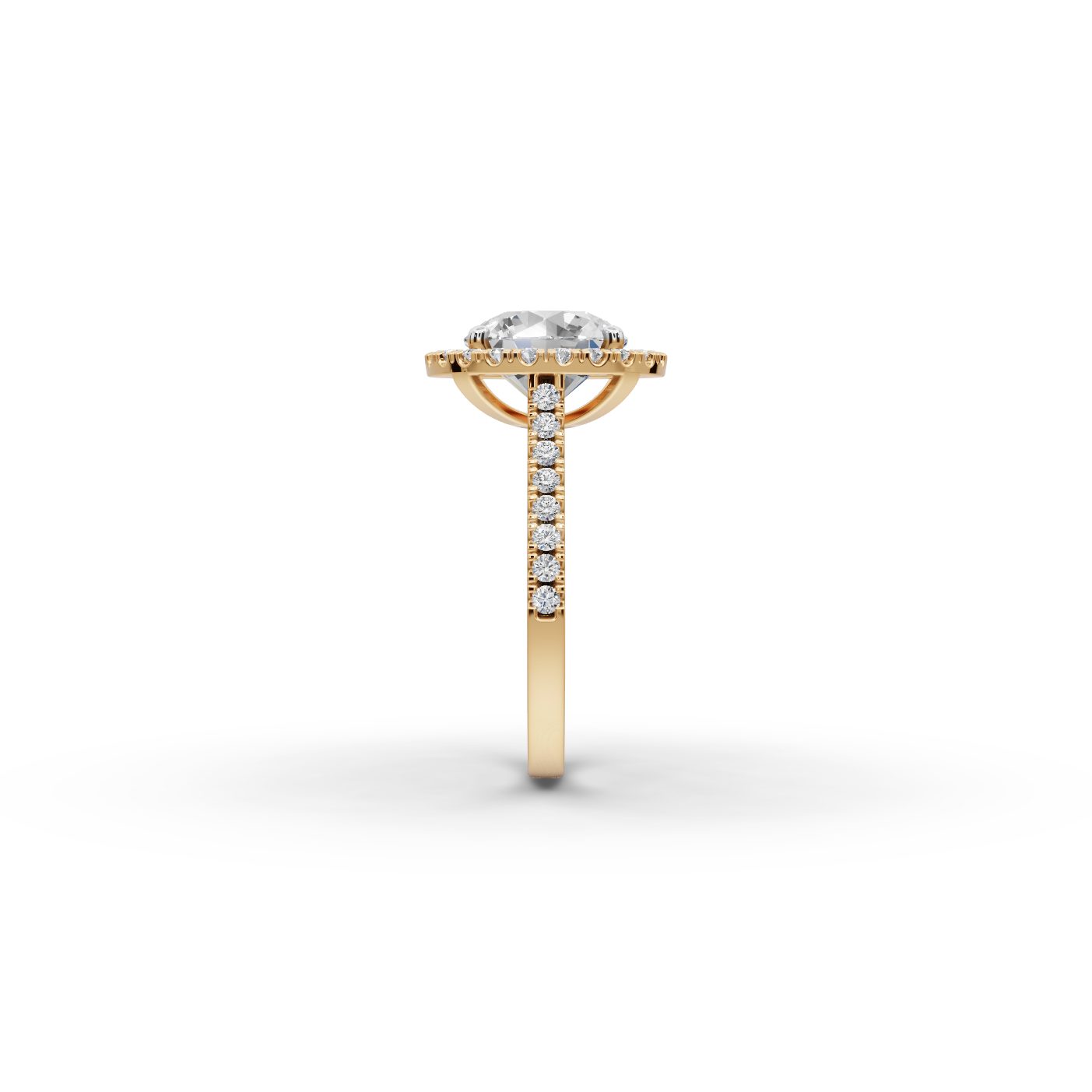 Luminous Promise Round Lab-Grown Diamond Halo Ring in yellow gold
