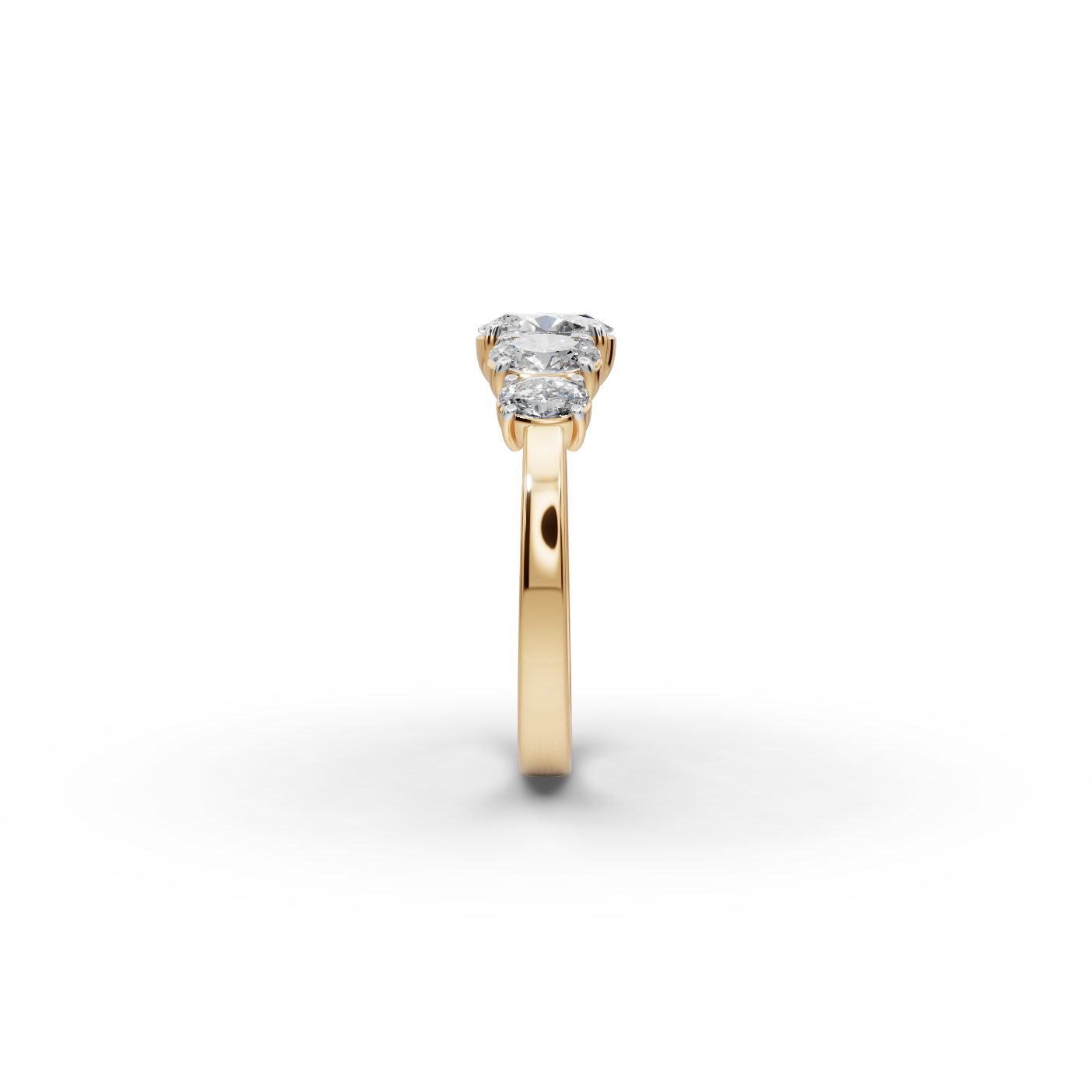 Timeless Promise Oval Lab-Grown Diamond Five Stone Ring in yellow gold