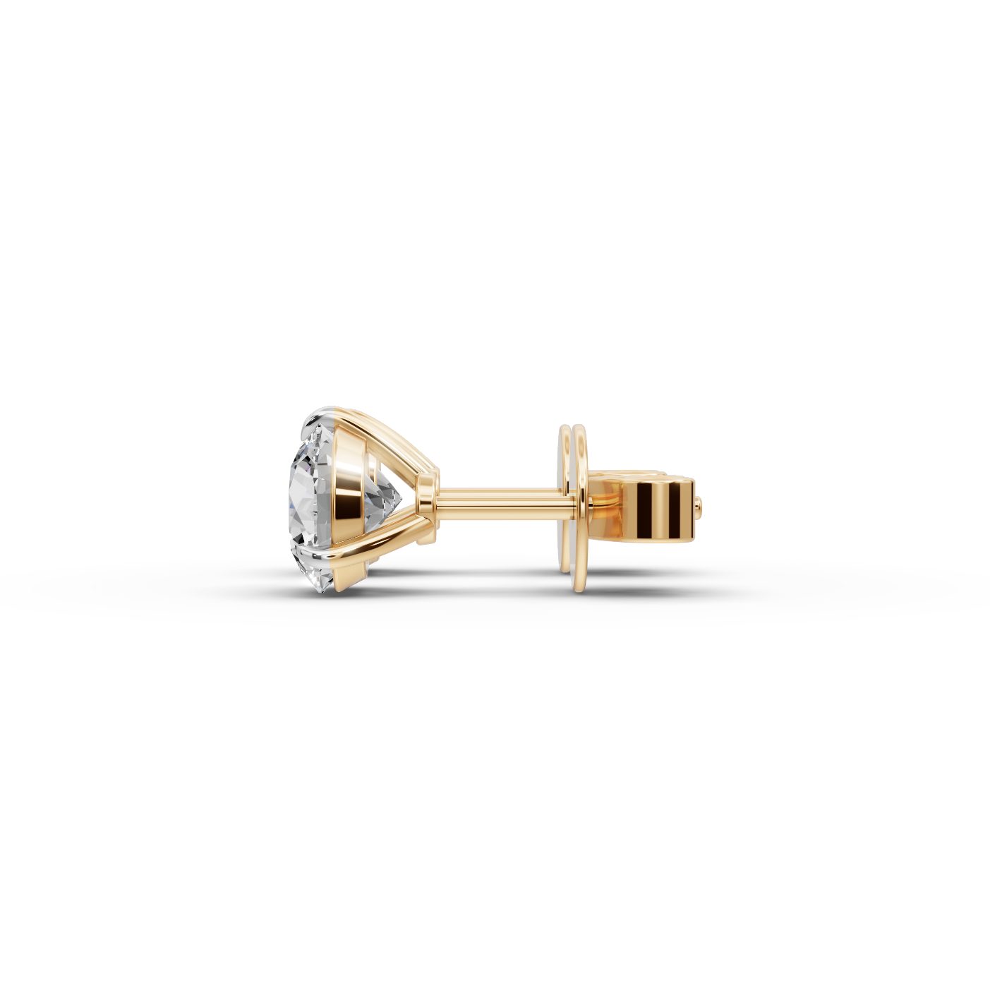 Pristine Promise Round Lab-Grown Diamond Studs Earring in yellow gold