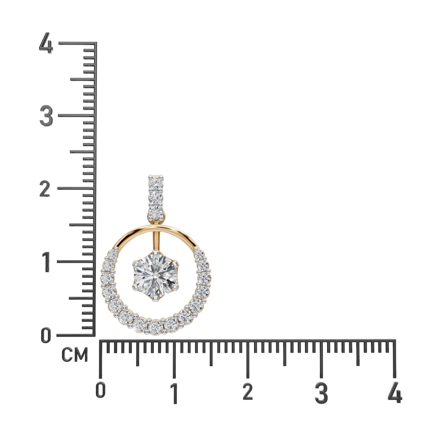 Royal Whisper Round Lab-Grown Diamond Solitaire Pendant in yellow gold