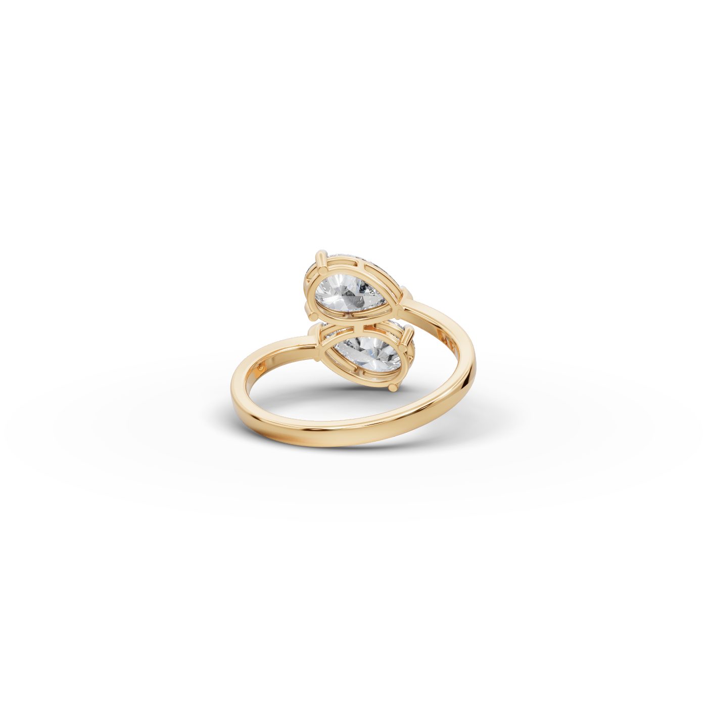 Majestic Reverie Pear Lab-Grown Diamond Two Stone Toi Et Moi in yellow gold