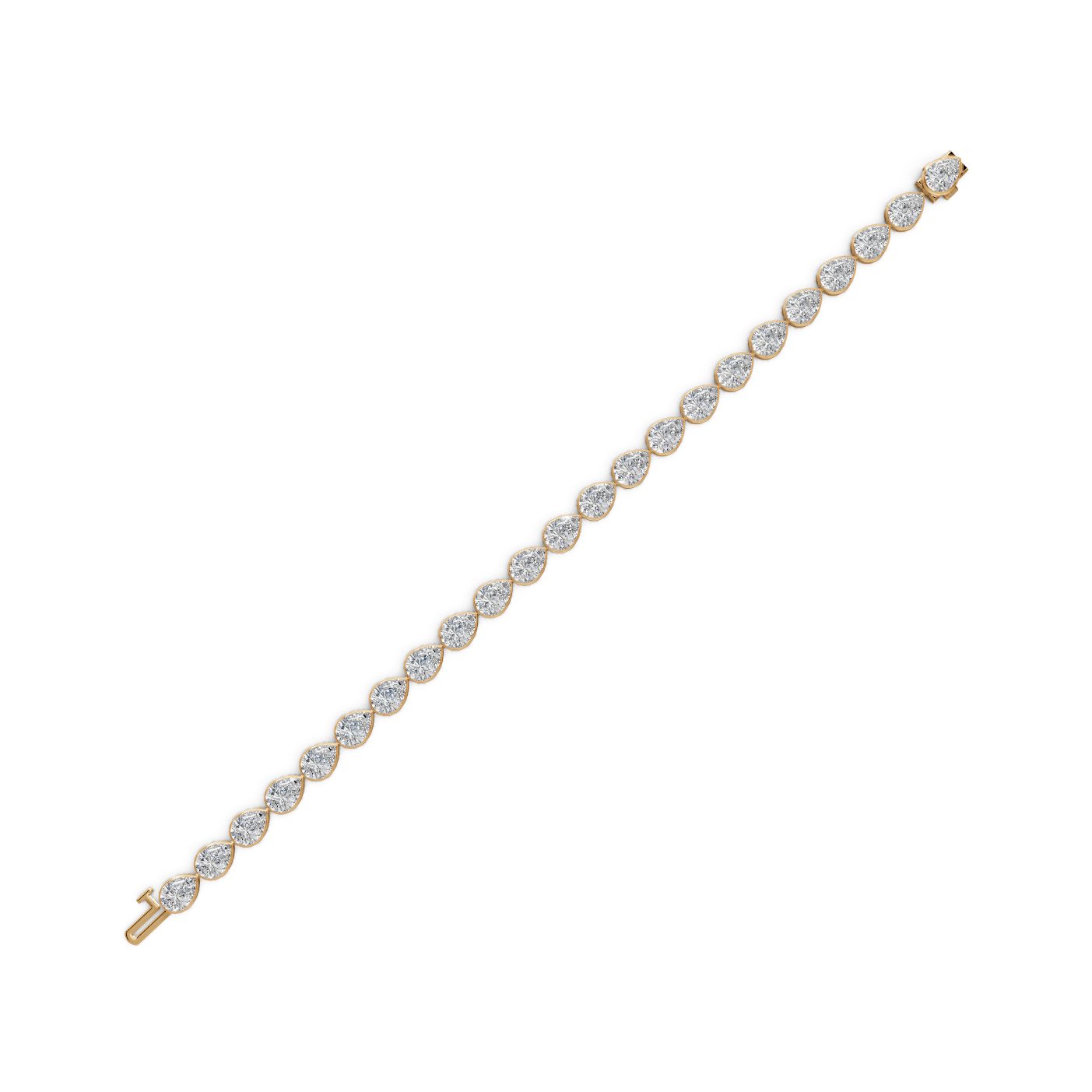 Eternal Glow Pear Lab-Grown Diamond Tennis Bracelet in yellow gold