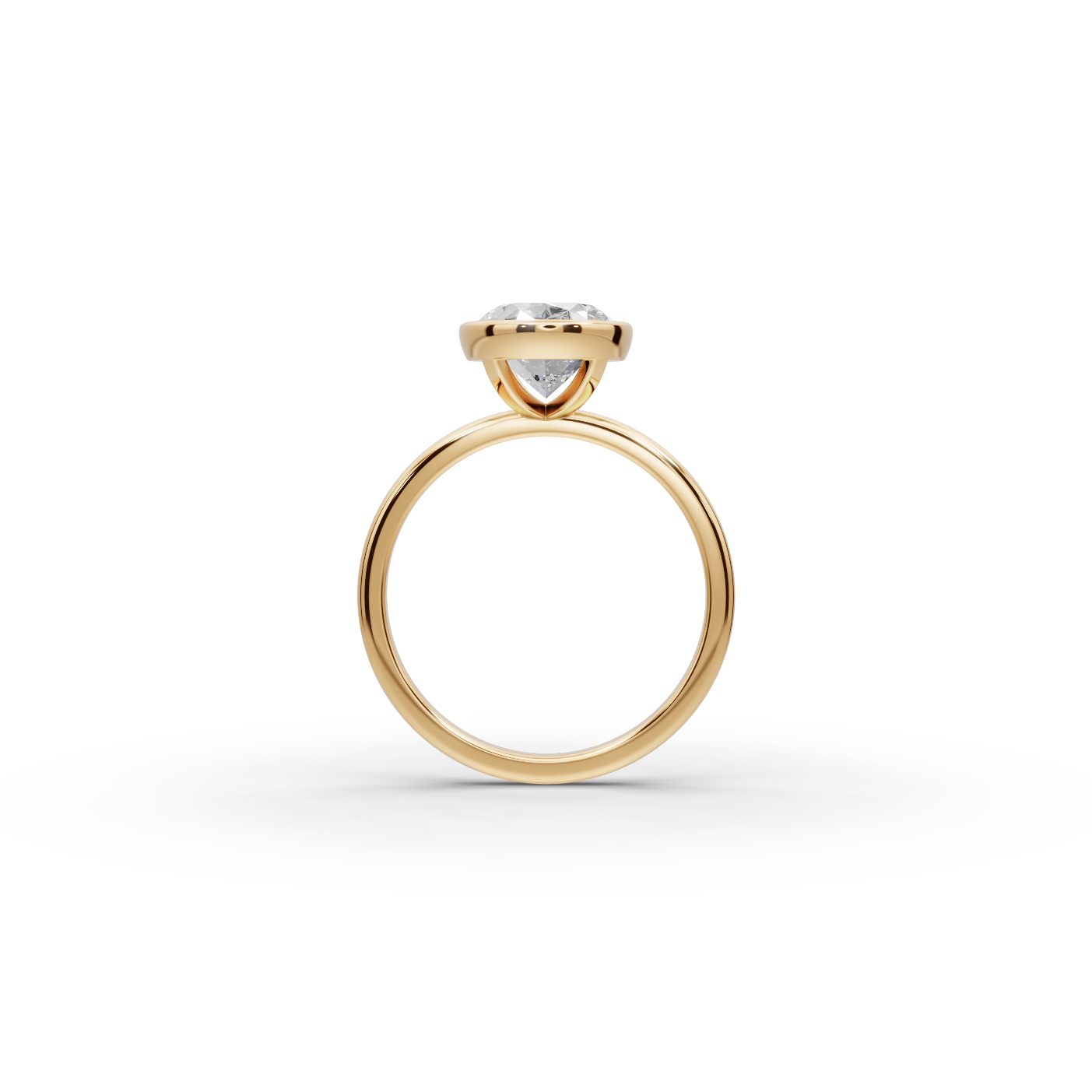 Timeless Muse Oval Lab-Grown Diamond Solitaire Ring in yellow gold