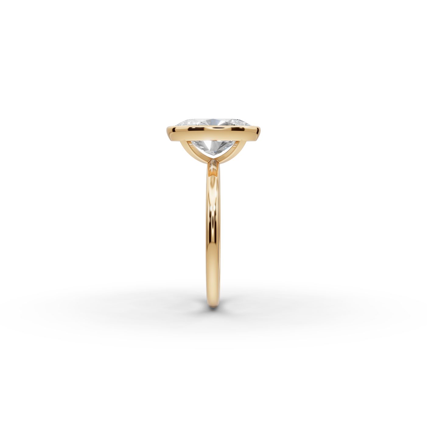 Timeless Muse Oval Lab-Grown Diamond Solitaire Ring in yellow gold