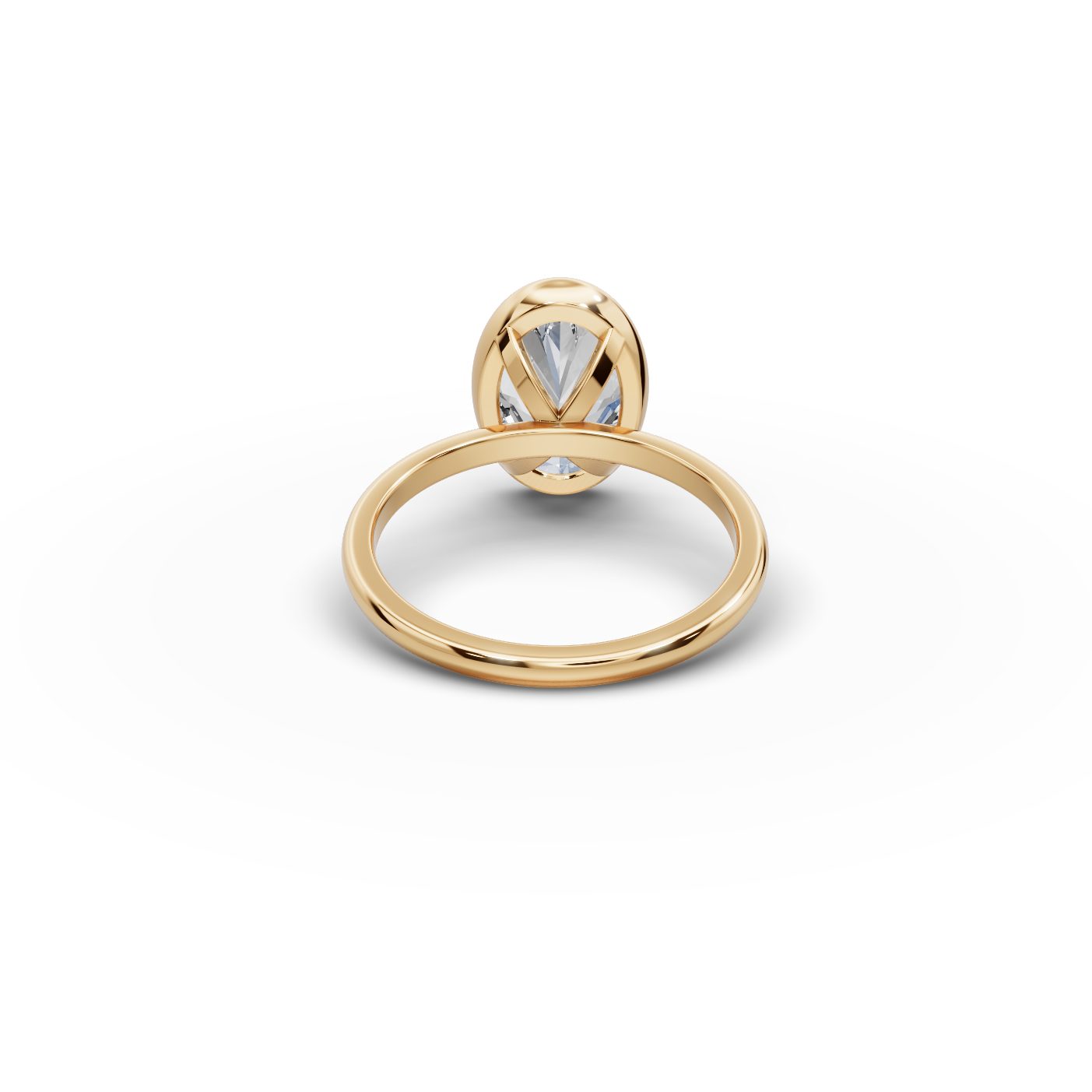 Timeless Muse Oval Lab-Grown Diamond Solitaire Ring in yellow gold