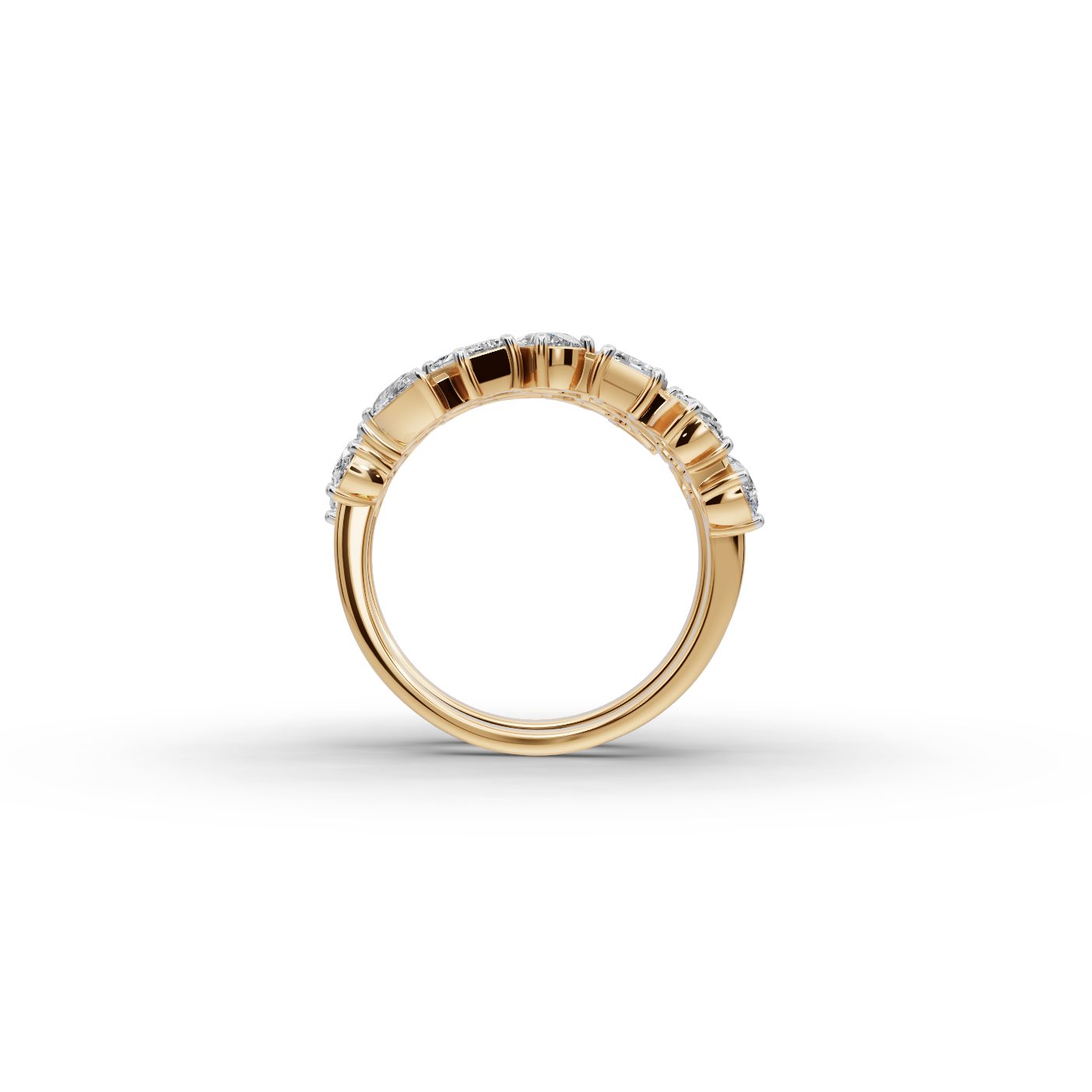 Brilliant Whisper Pear Lab-Grown Diamond Cocktail Ring in yellow gold
