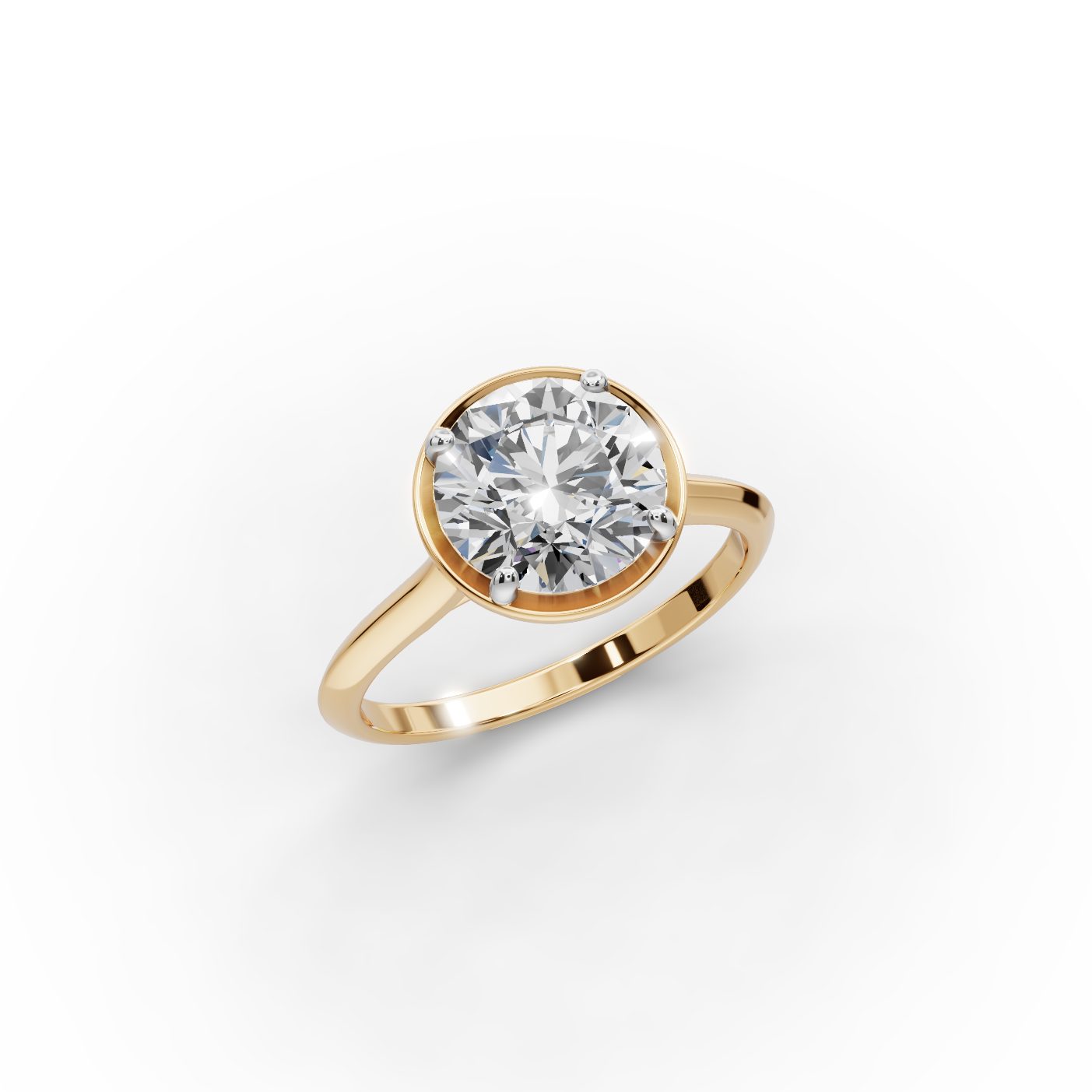 Eternal Light Round Lab-Grown Diamond Solitaire Ring in yellow gold