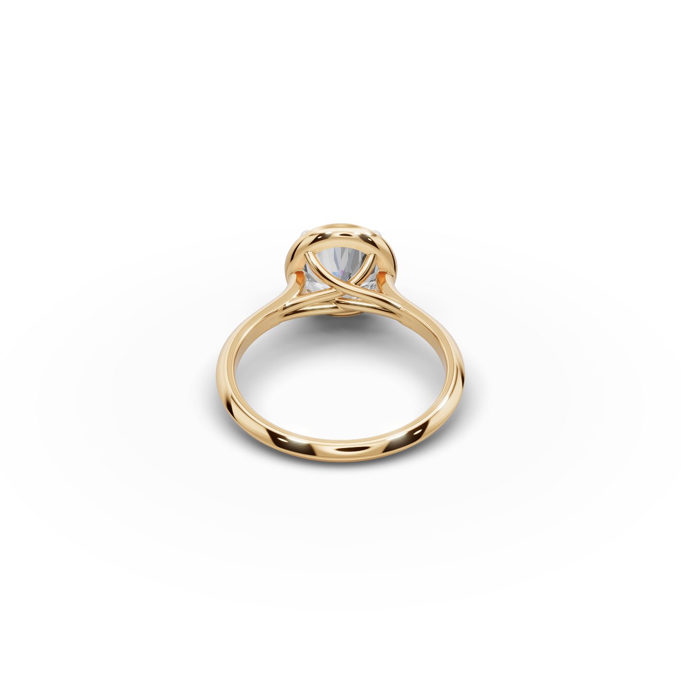Eternal Light Round Lab-Grown Diamond Solitaire Ring in yellow gold