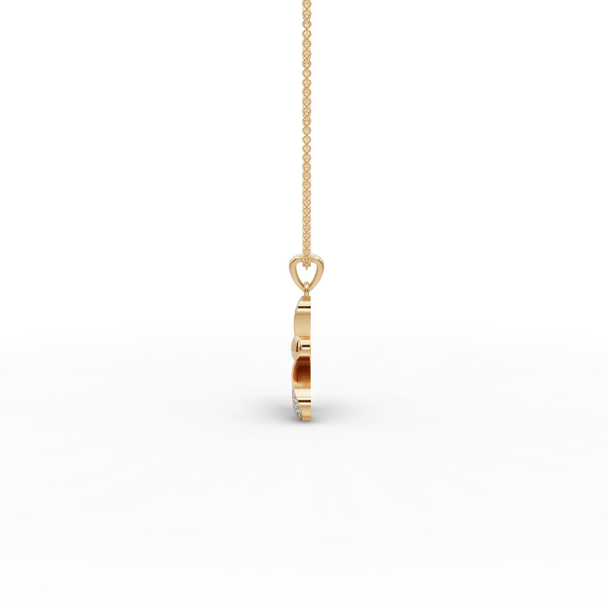 Royal Whisper Round Lab-Grown Diamond Cluster Pendant in yellow gold