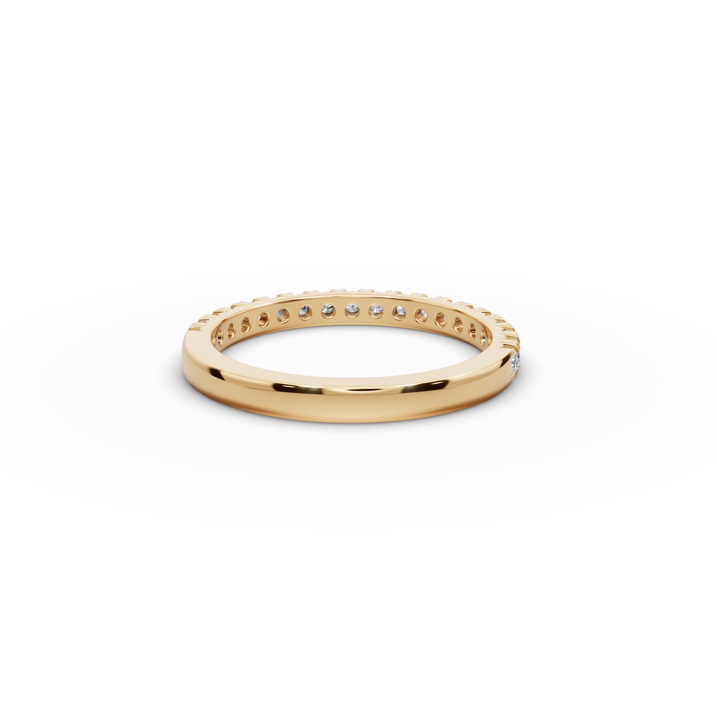 Classic Whisper Round Lab-Grown Diamond Eternity Ring in yellow gold