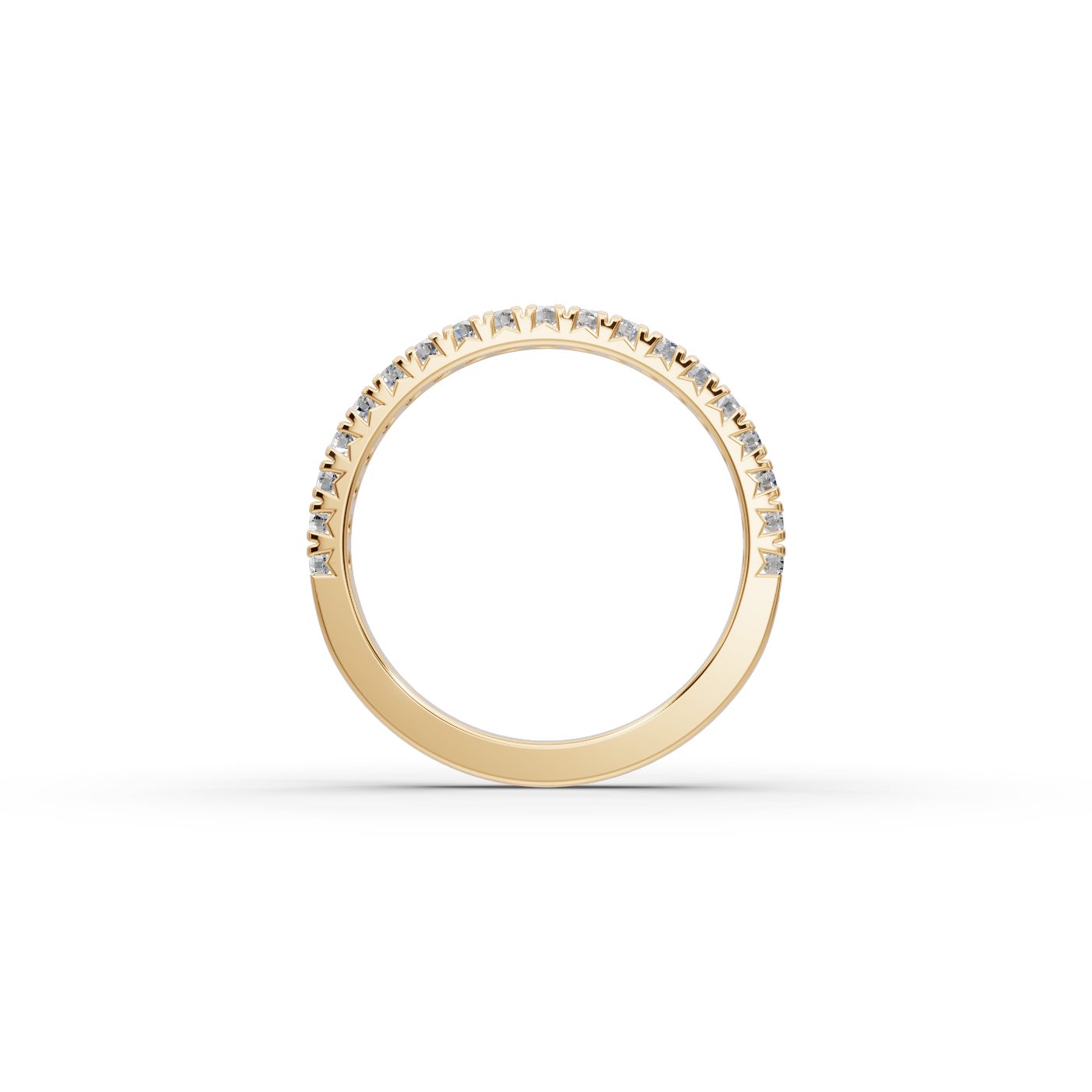 Classic Whisper Round Lab-Grown Diamond Eternity Ring in yellow gold