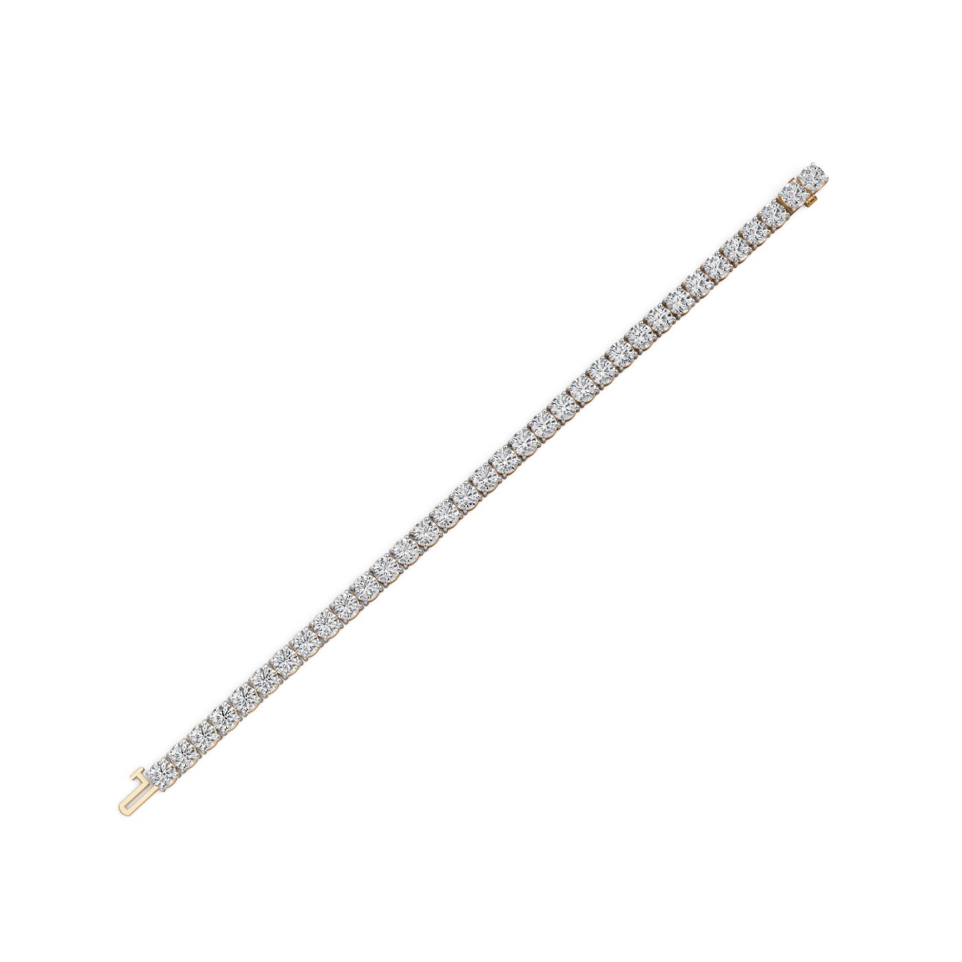 Classic Sparkle Round Lab-Grown Diamond Tennis Bracelet in yellow gold